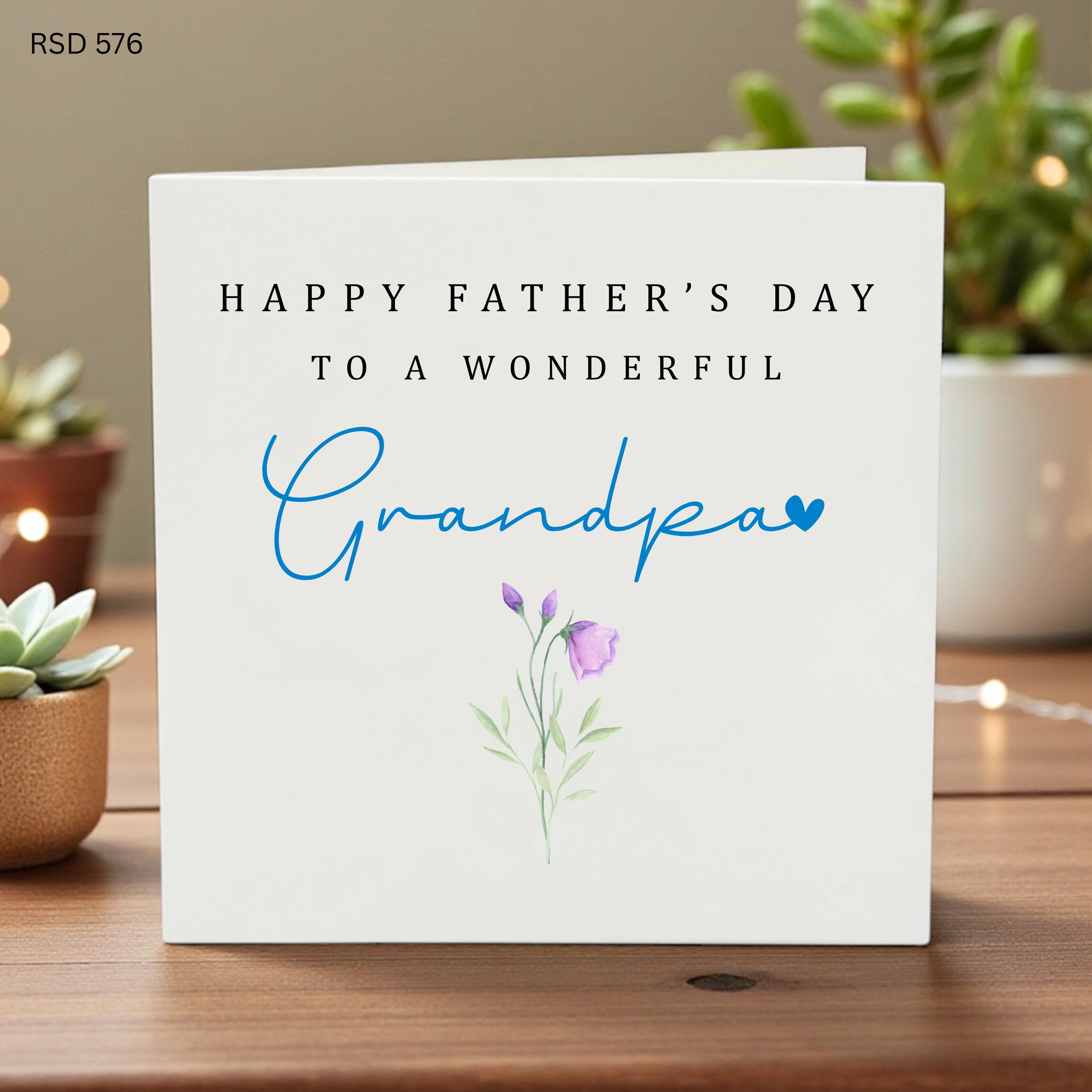 Happy Father’s Day Card to A Wonderful Grandpa, Personalized Grandfather Card, Heartfelt Grandpa Gift, Kids Love Card