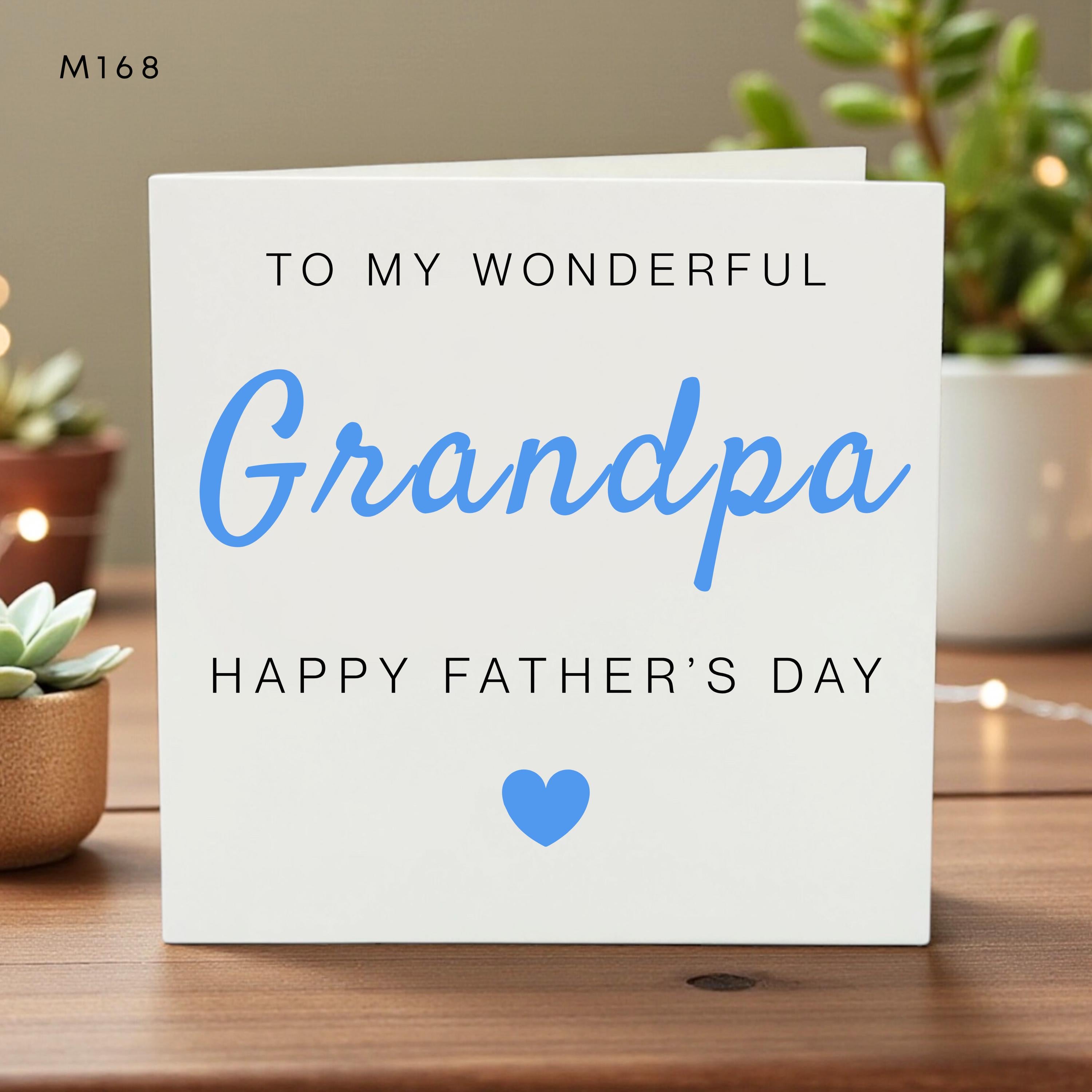 Personalized Father’s Day Card for Grandpa, Unique One of a Kind Greeting Card, Custom Grandfather Gift, Fun Celebration Card, Handmade