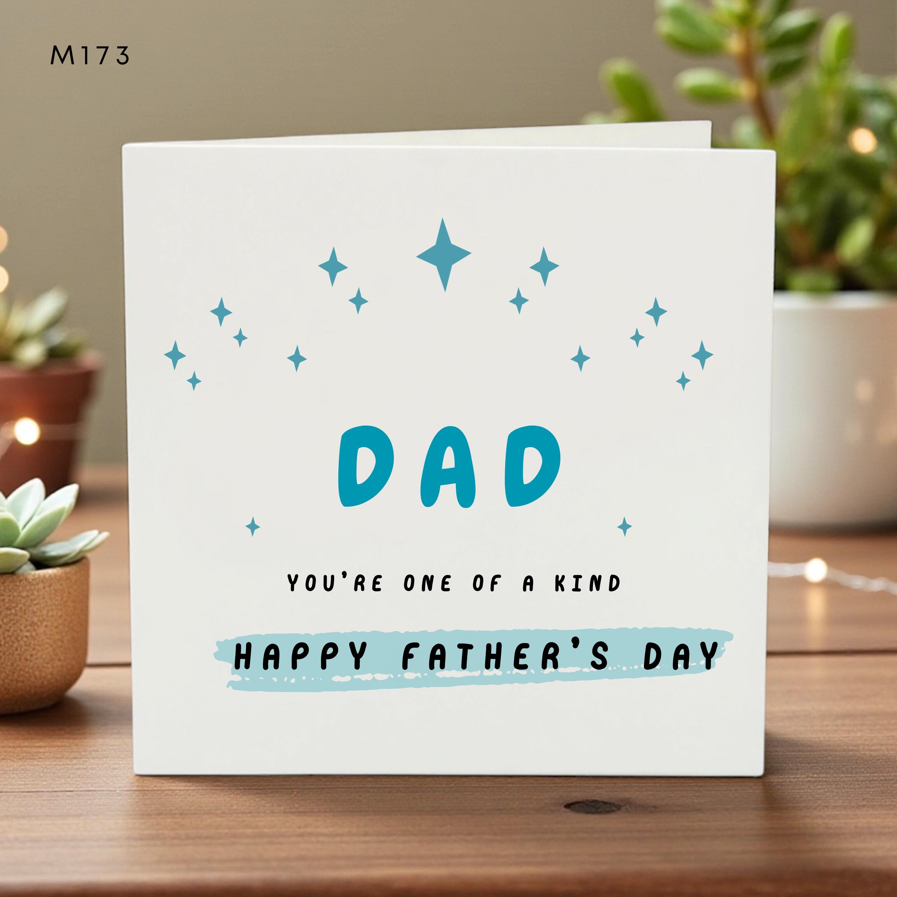 Personalized Father’s Day Card for Dad, Unique One of a Kind Greeting Card, Custom Dad Gift, Fun Celebration Card, Handmade Card