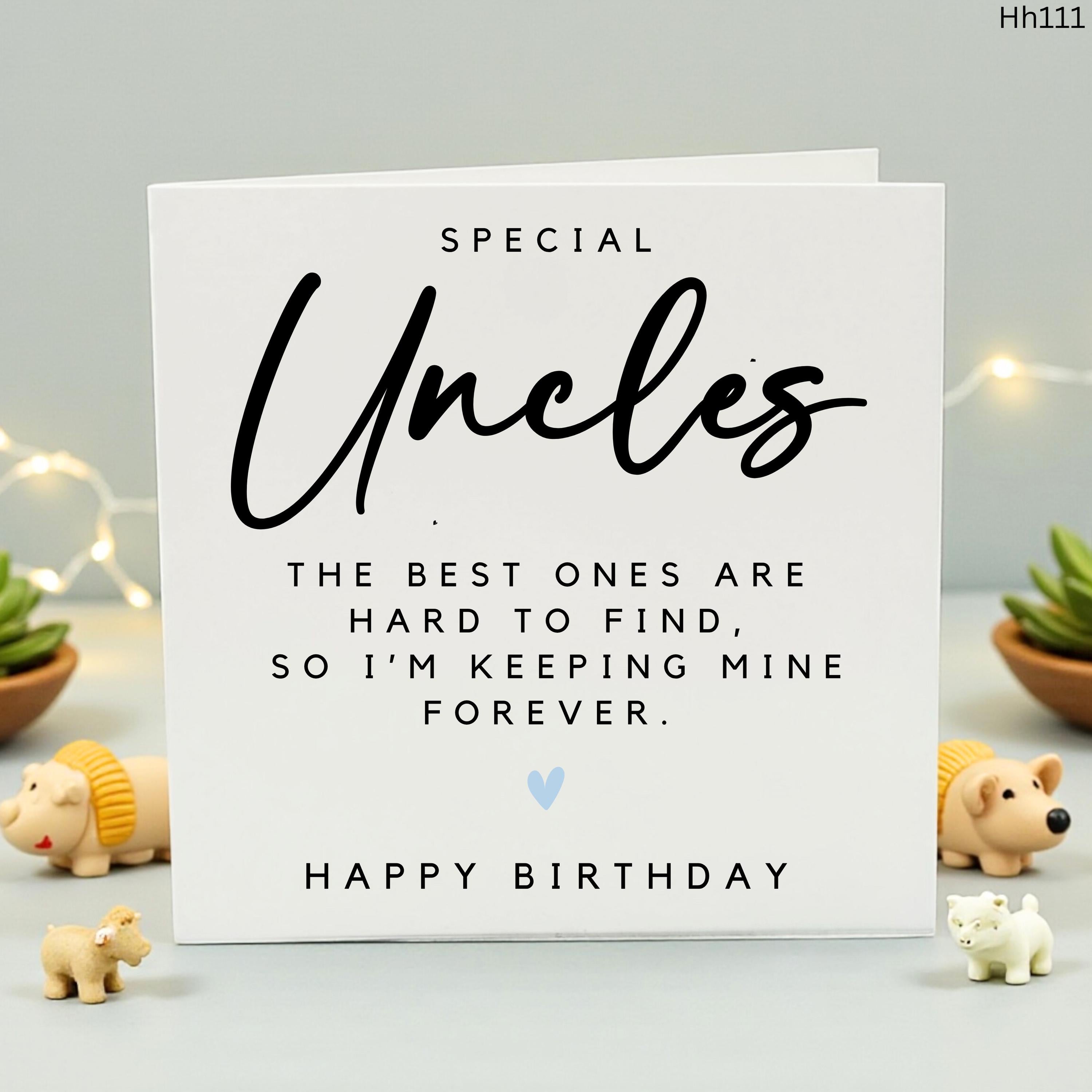 Special Uncle Birthday Card, Best Uncle Ever Gift from Niece Nephew, Hard to Find Uncle Greeting Card, Sentimental Birthday Gift for Uncle