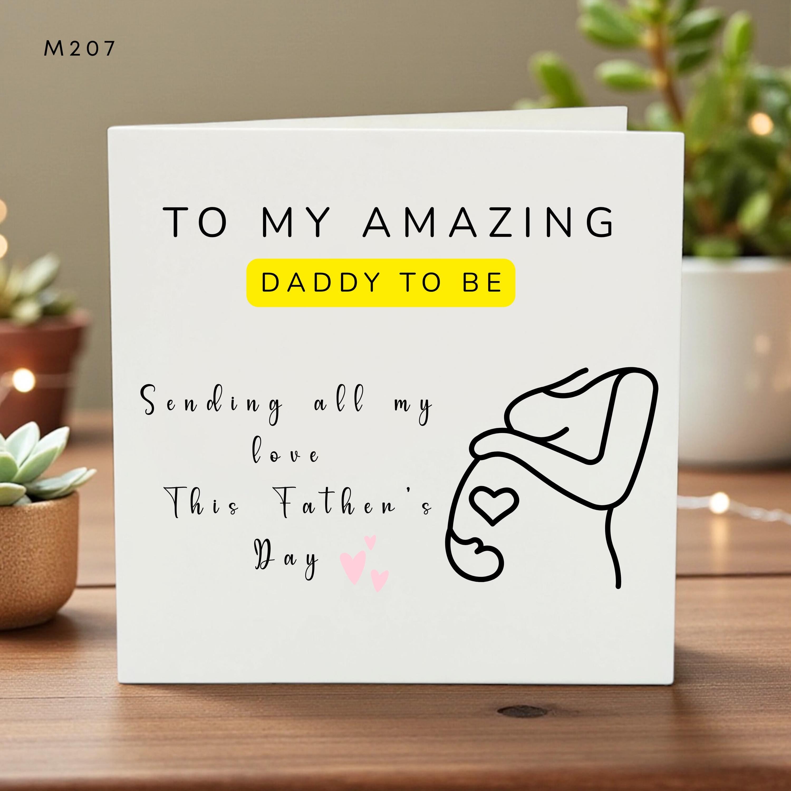 To My Amazing Daddy to Be Card, First Father’s Day Gift, Pregnancy Announcement, New Dad Keepsake, Personalized Love Card