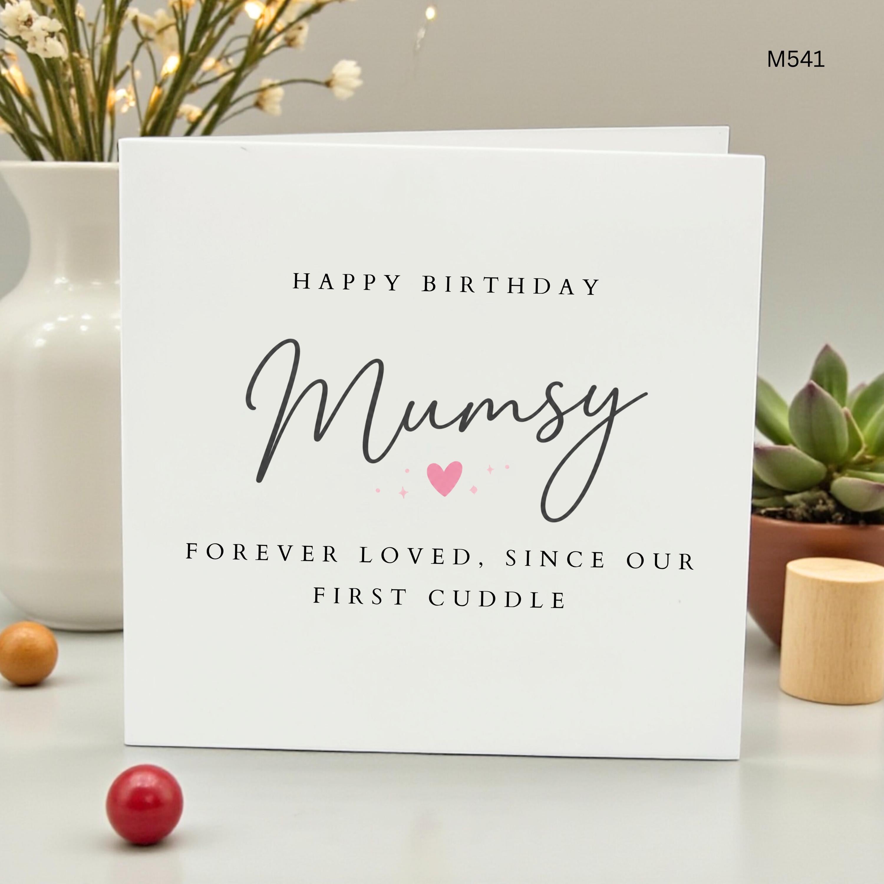 Personalized Birthday Card for Mumsy, To My Wonderful Mum Card from Son or Daughter, Mother's First Birthday Card, New Mum Gift, Custom Name