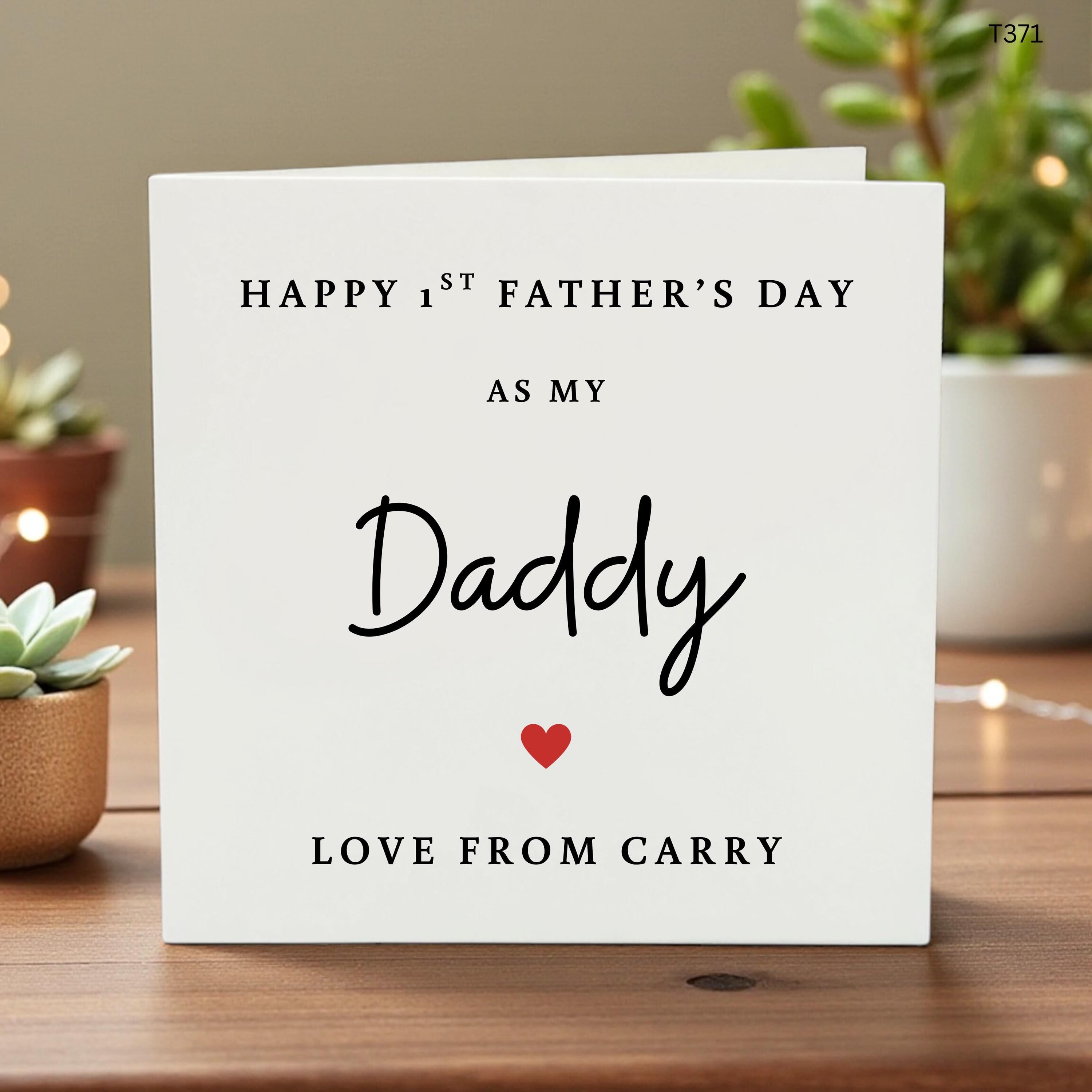 Personalized 1st Father’s Day Card for Daddy, New Dad Keepsake, Baby Gift, Heartfelt New Father Greeting, Love From Child