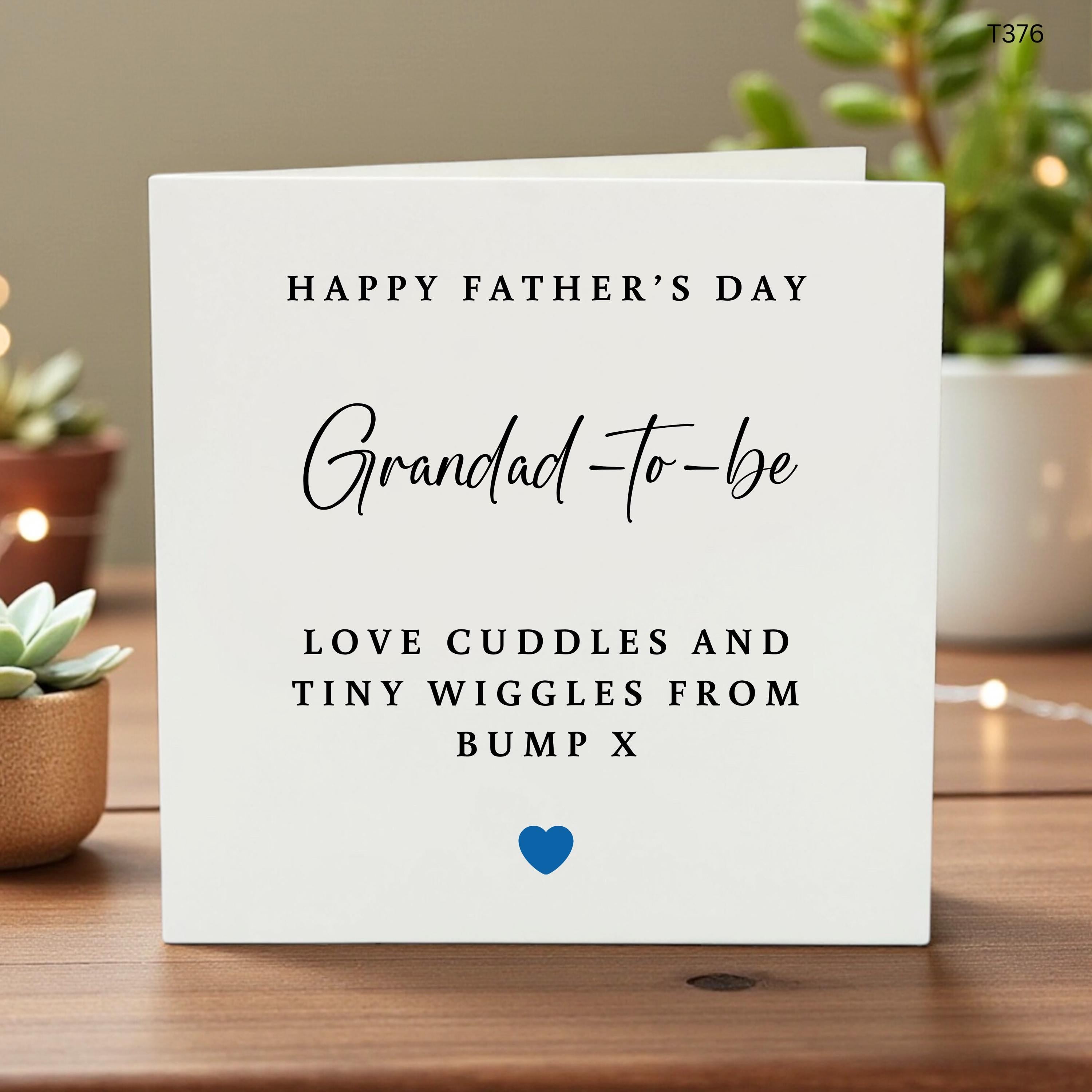 Grandad-to-be Fathers Day Card, New Grandpa Gift, Baby Bump Announcement, Cute Pregnancy Card for First-Time Grandparent