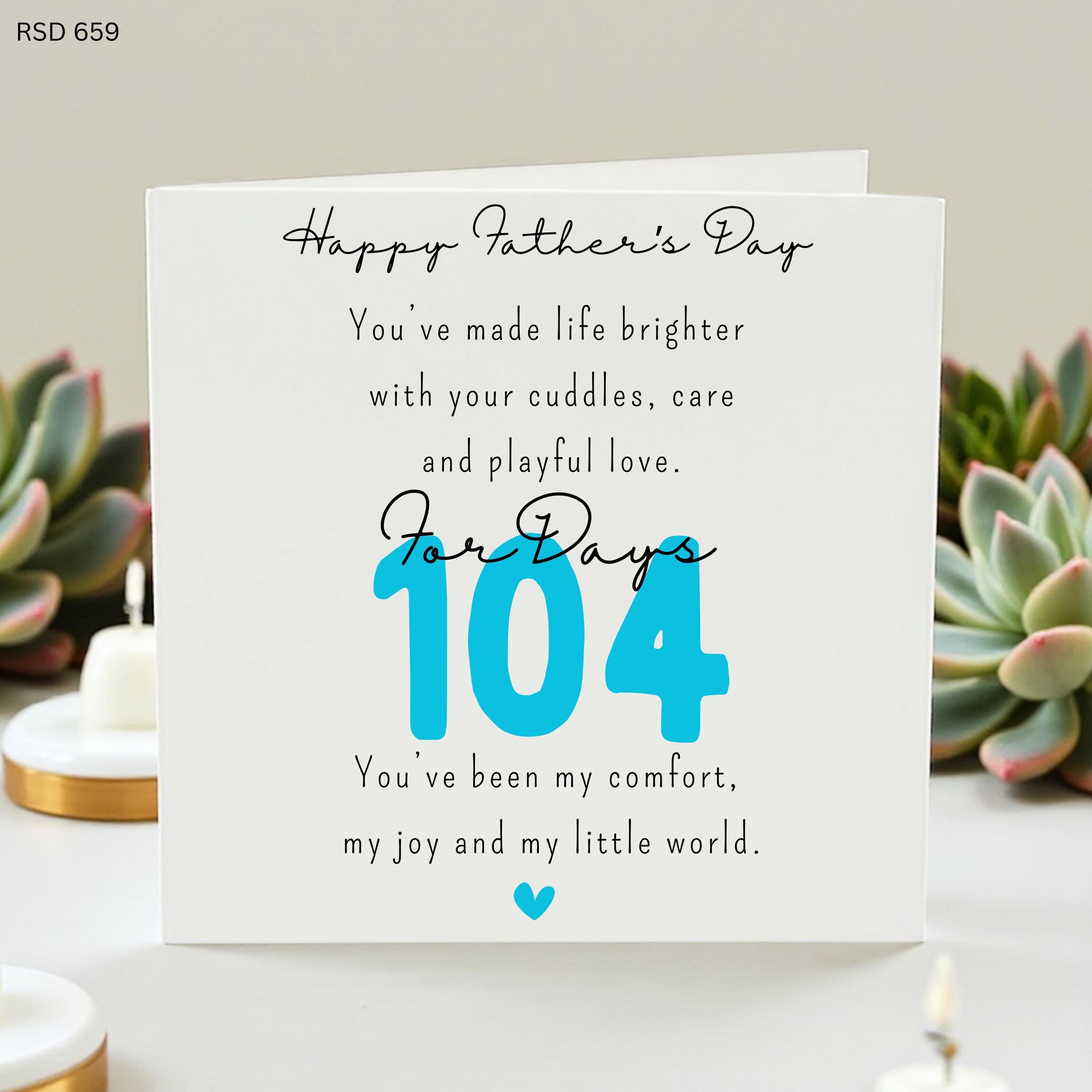 Happy Father’s Day Card for Dad, Cute & Heartfelt Greeting, Personalized Daddy Gift, Kids Love, Playful, Fun, Comfort and Joy
