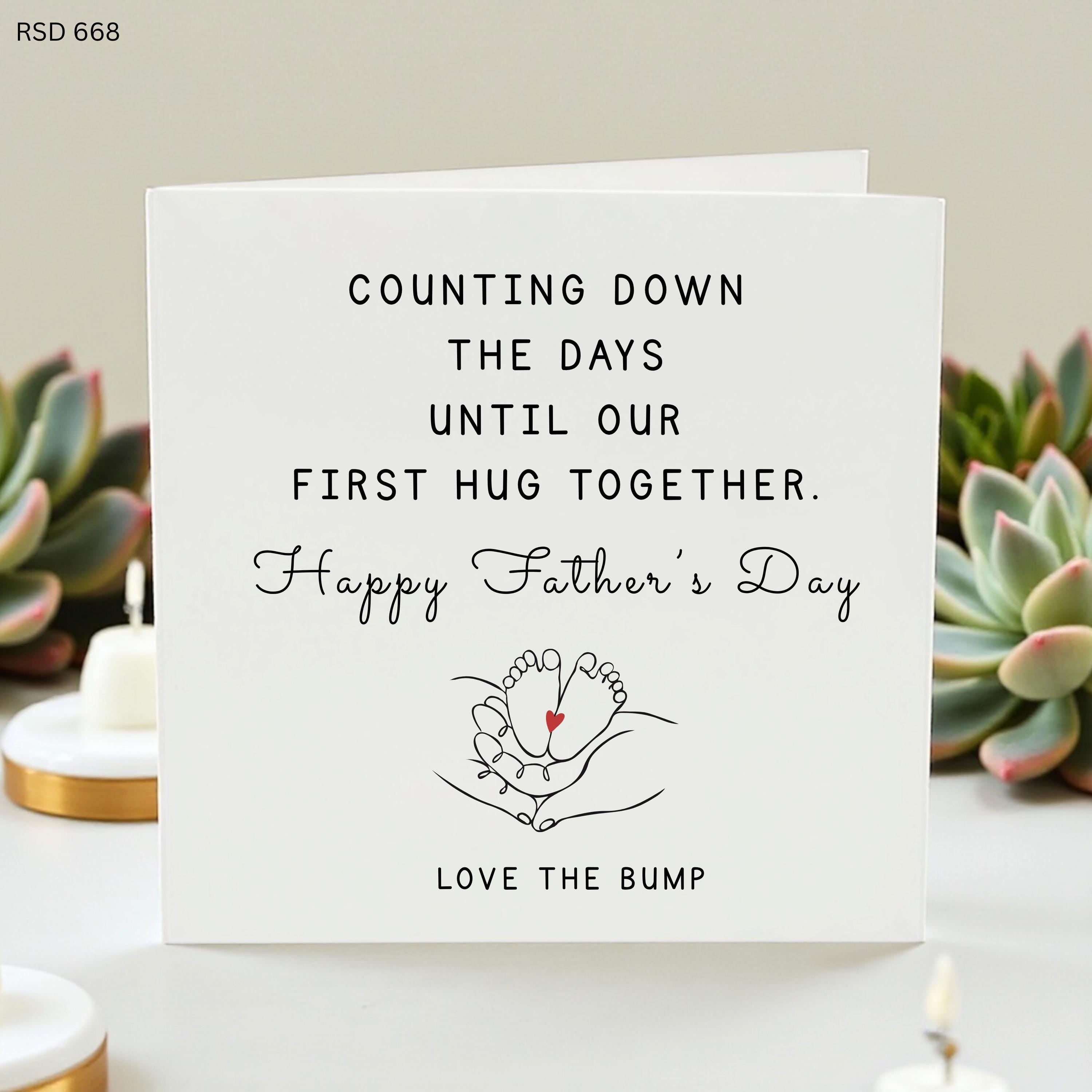 Love the Bump Father’s Day Card Personalized Baby Bump Pregnancy Dad Card Custom Name Expecting Dad Gift Keepsake Celebration Card