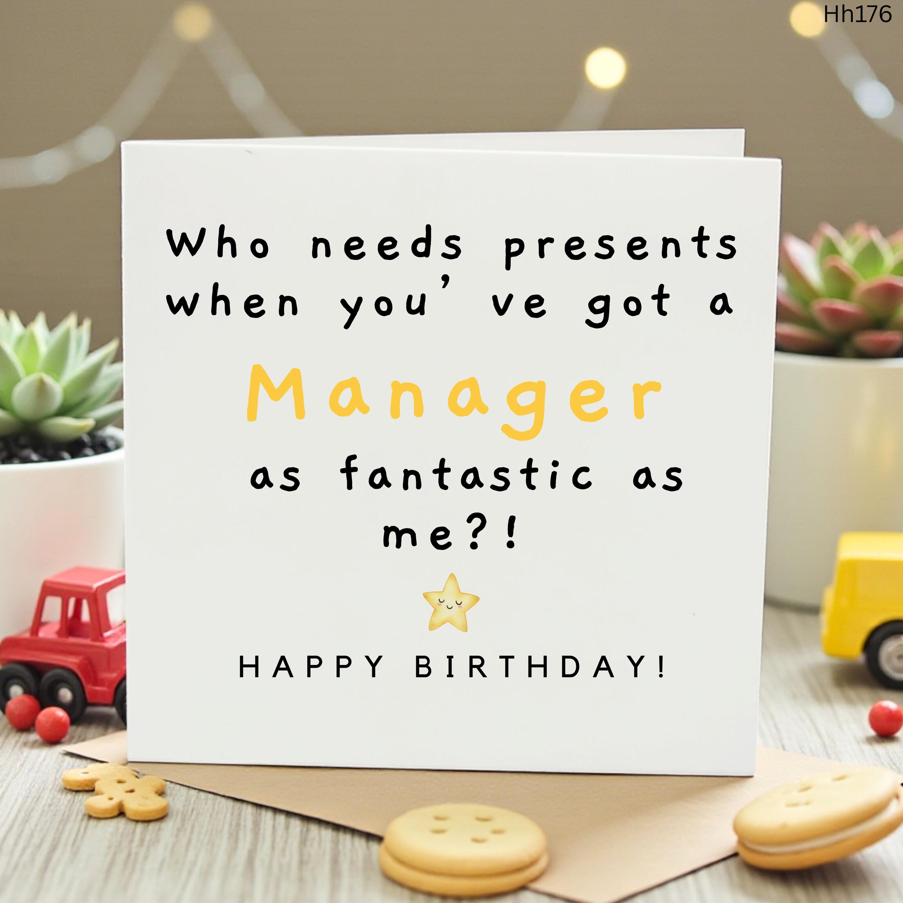 Funny Birthday Card from Manager, Cute Boss to Employee Greeting Card, Office Humor Staff Birthday Card, Funny Work Coworker Card