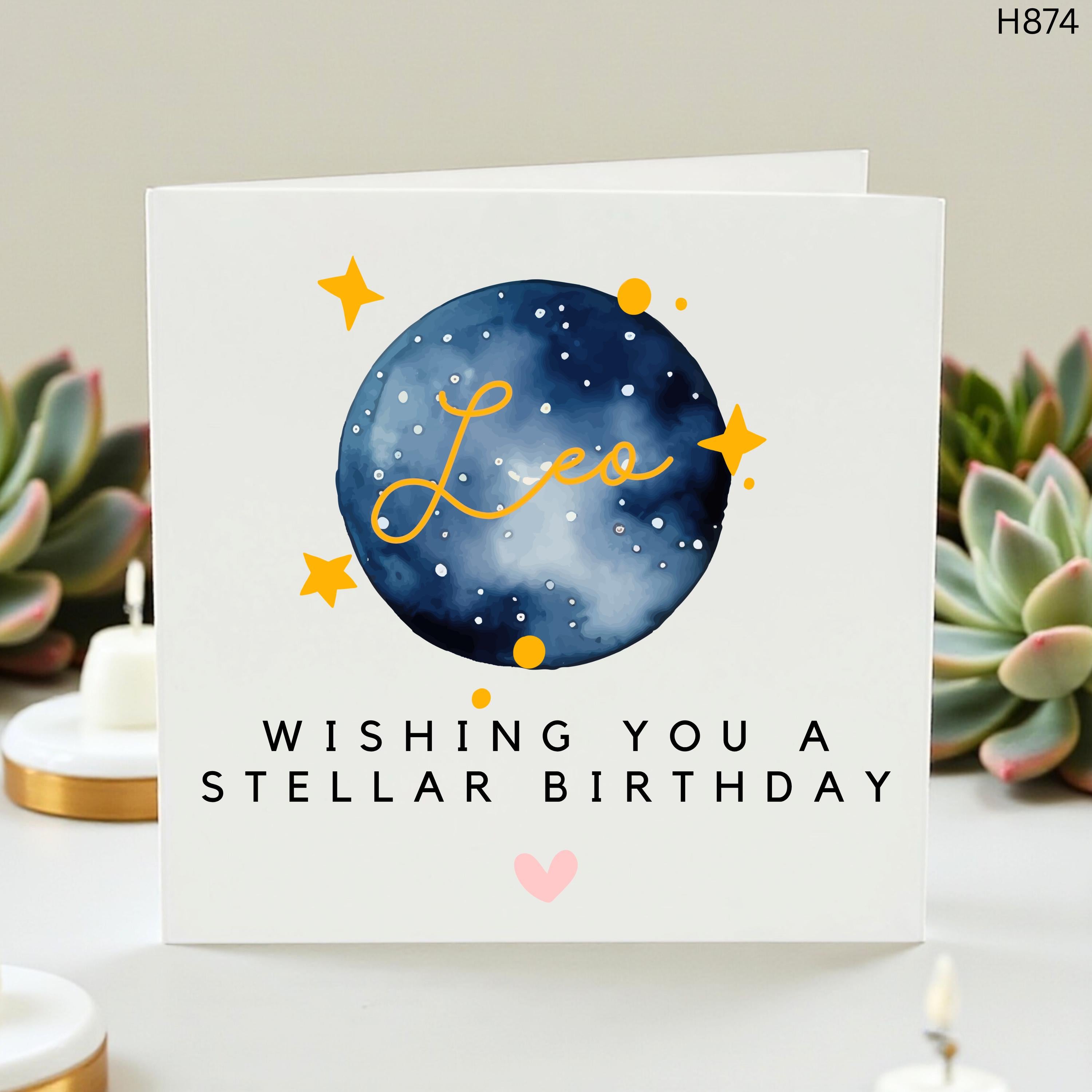 Personalized Galaxy Birthday Card,Wishing You a Stellar Birthday,Custom Name Space Theme Greeting Card, Celestial Starry Night Birthday Gift