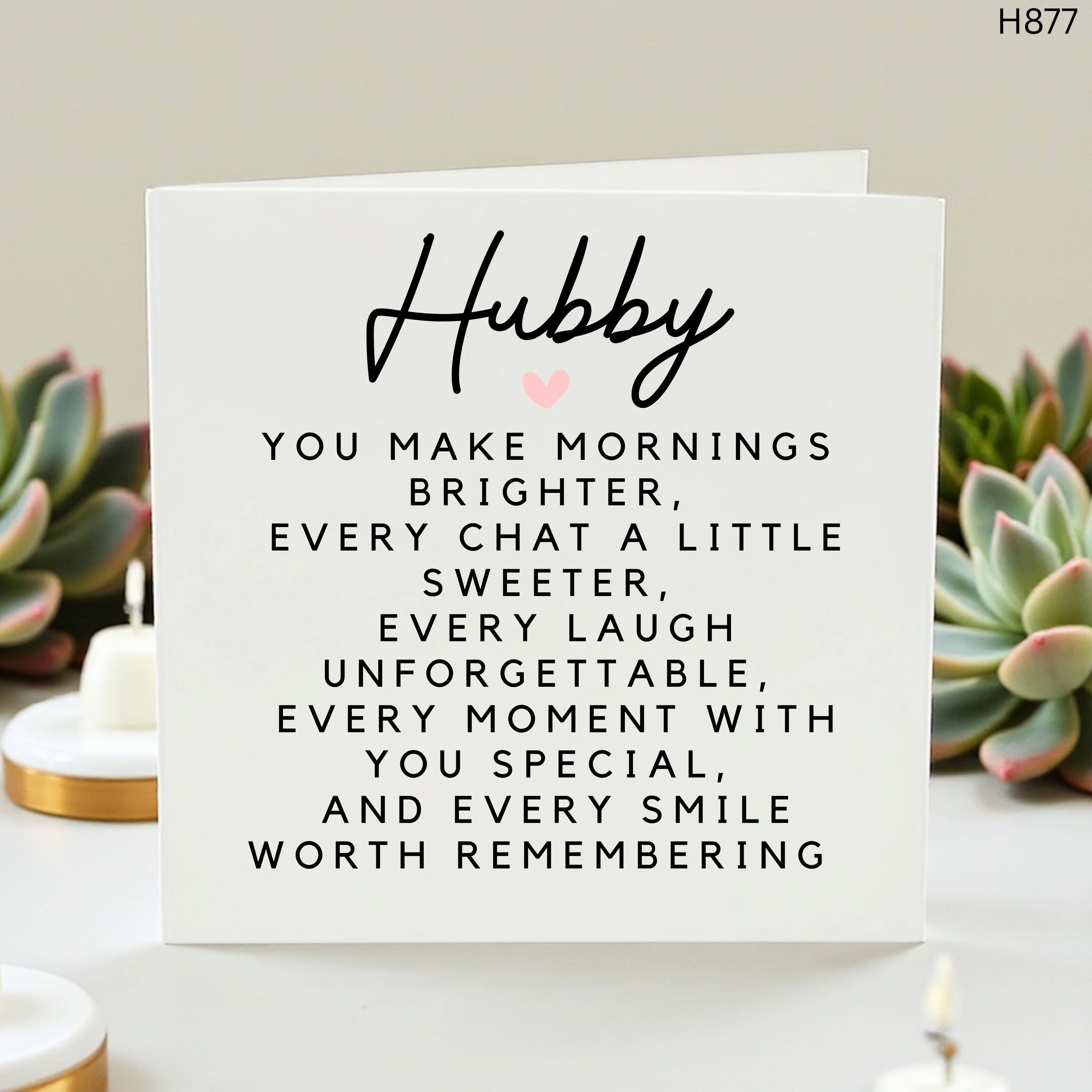 Husband Birthday Card with Sentimental Poem, To My Hubby Birthday Card, Romantic Anniversary Card for Husband, Heartfelt Love Poem Greeting
