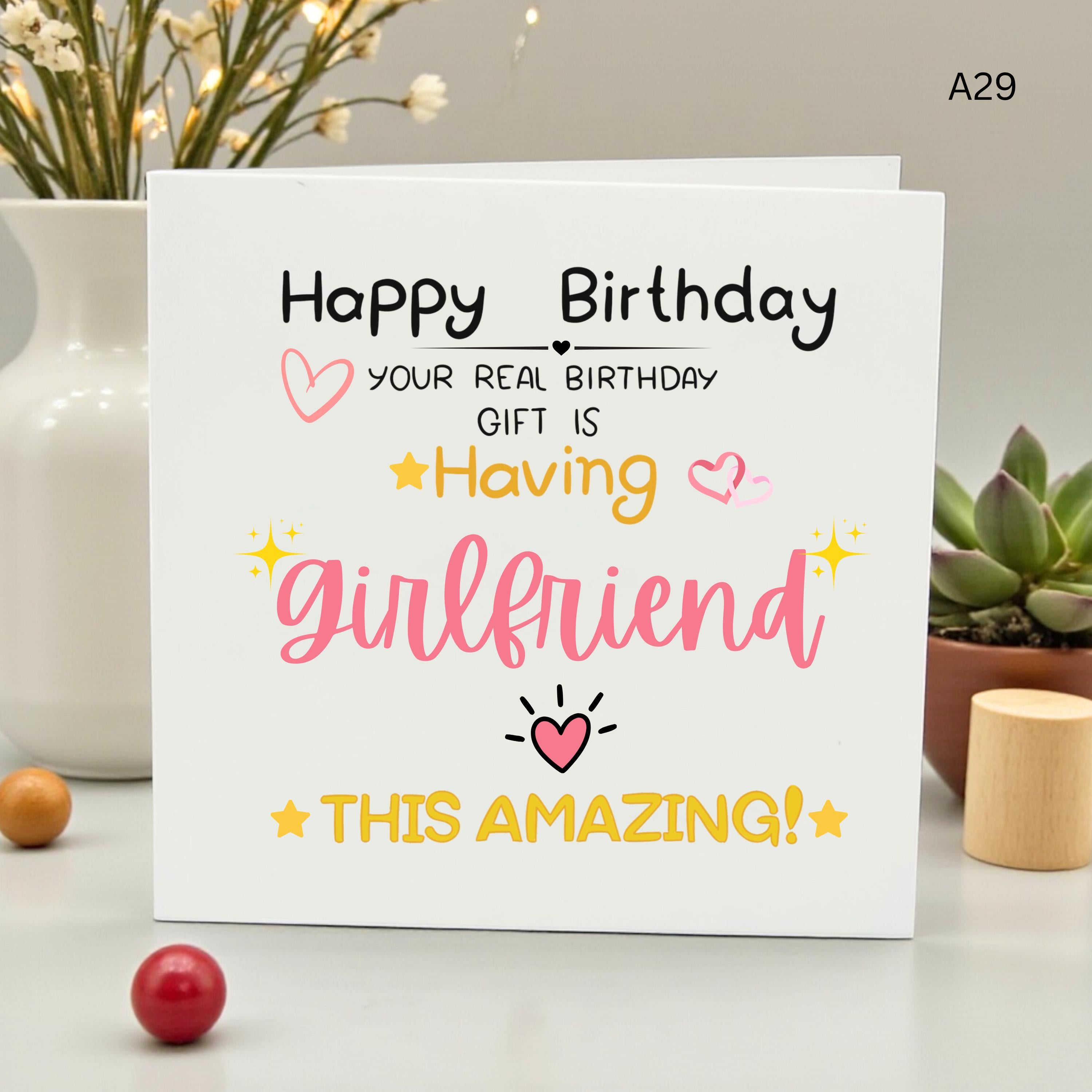 Funny Boyfriend Birthday Card From Girlfriend Cute Anniversary Card for Him Sarcastic Birthday Gift Idea Joke Greeting Card for Partner