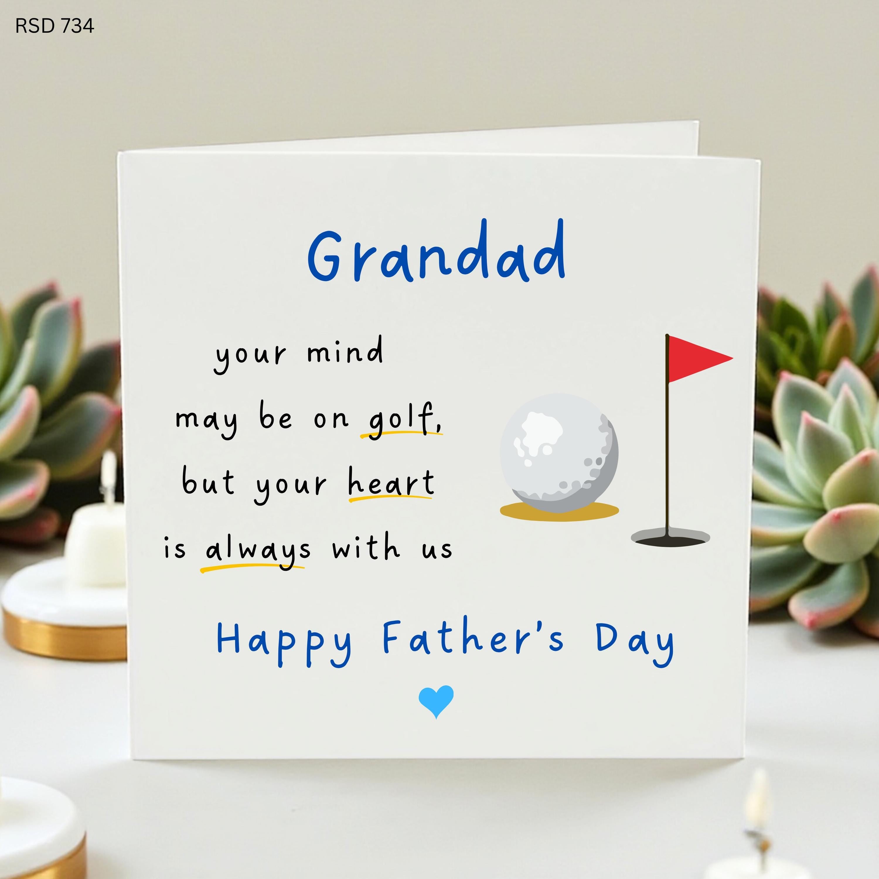 Grandad Golf Father's Day Card, Funny Golf Grandad Card From Grandchildren, Cute Grandpa Card, Golf Lover Grandfather Gift