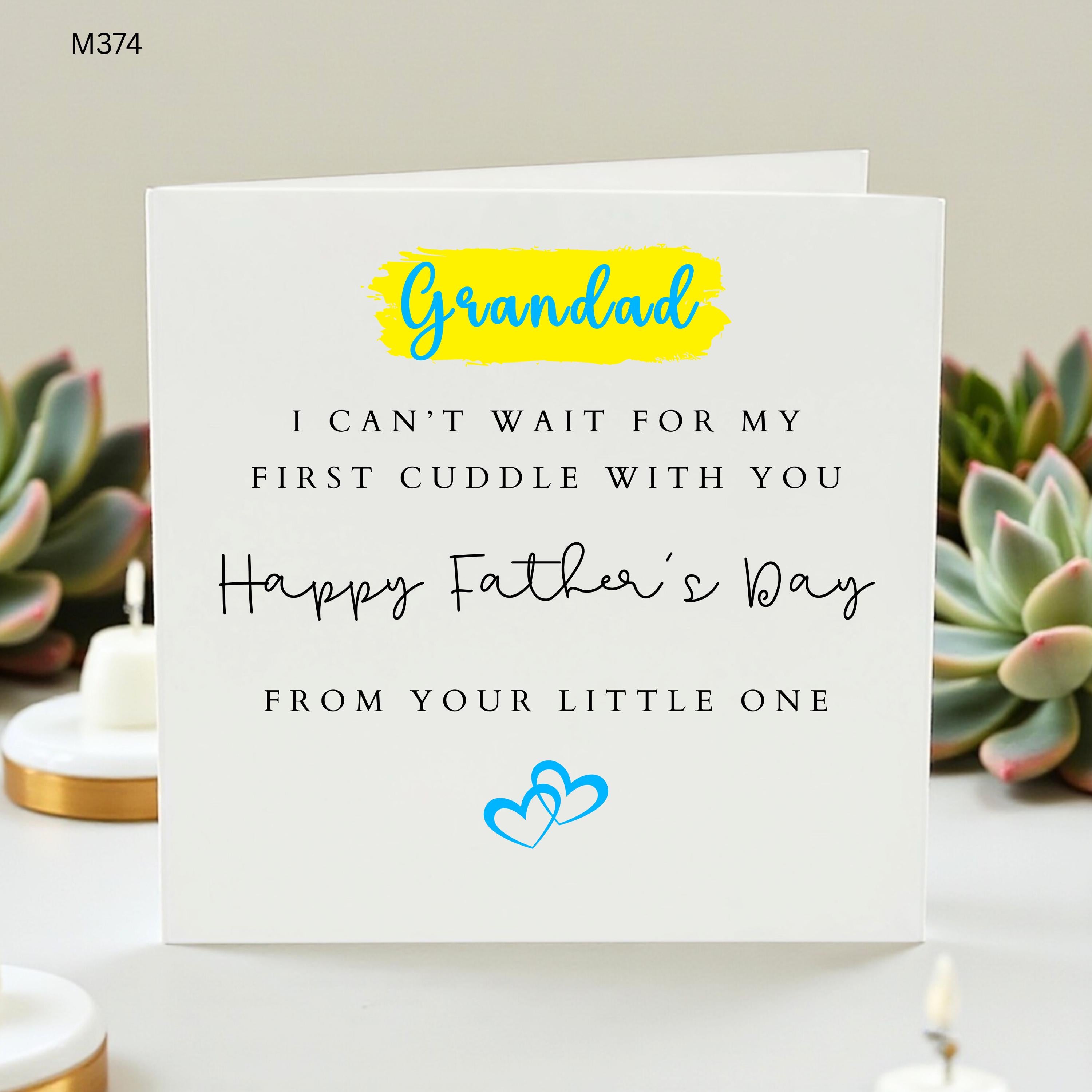 Grandad Father's Day Card, You Loved Me First Card for Grandpa, Happy Father's Day Grandfather, Sentimental Card for Gramps, Personalised