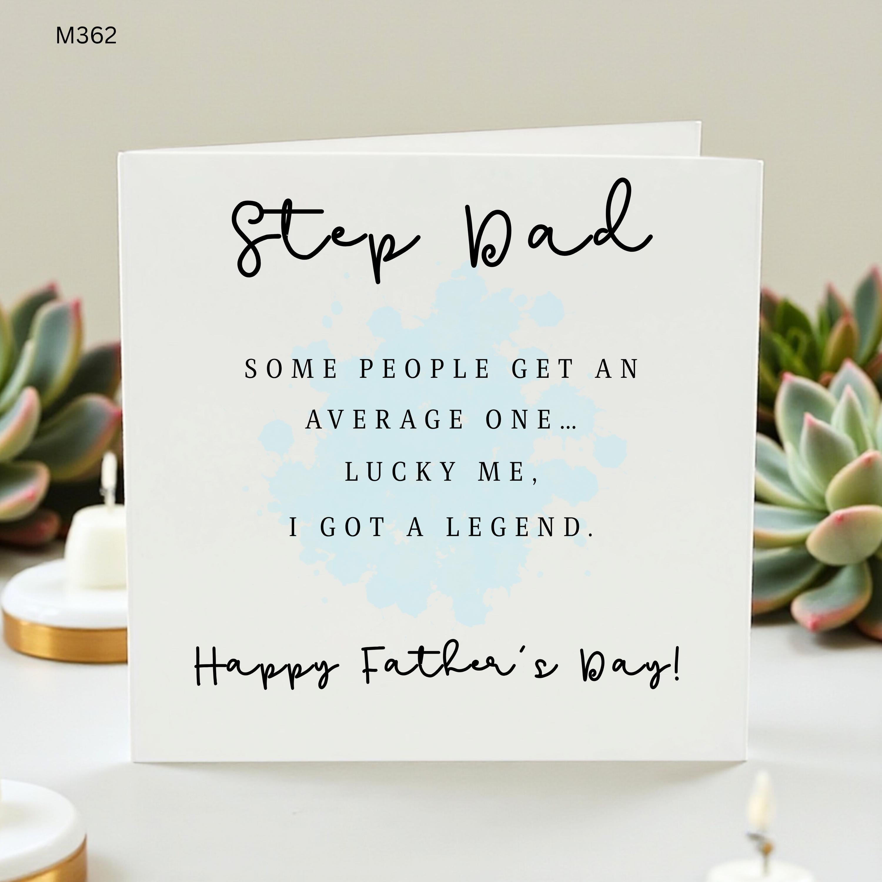 Step Dad Father's Day Card, Lucky Me I Got A Legend, Bonus Dad Gift, Happy Fathers Day Card for Stepdad, Meaningful Stepfather Card From Kid