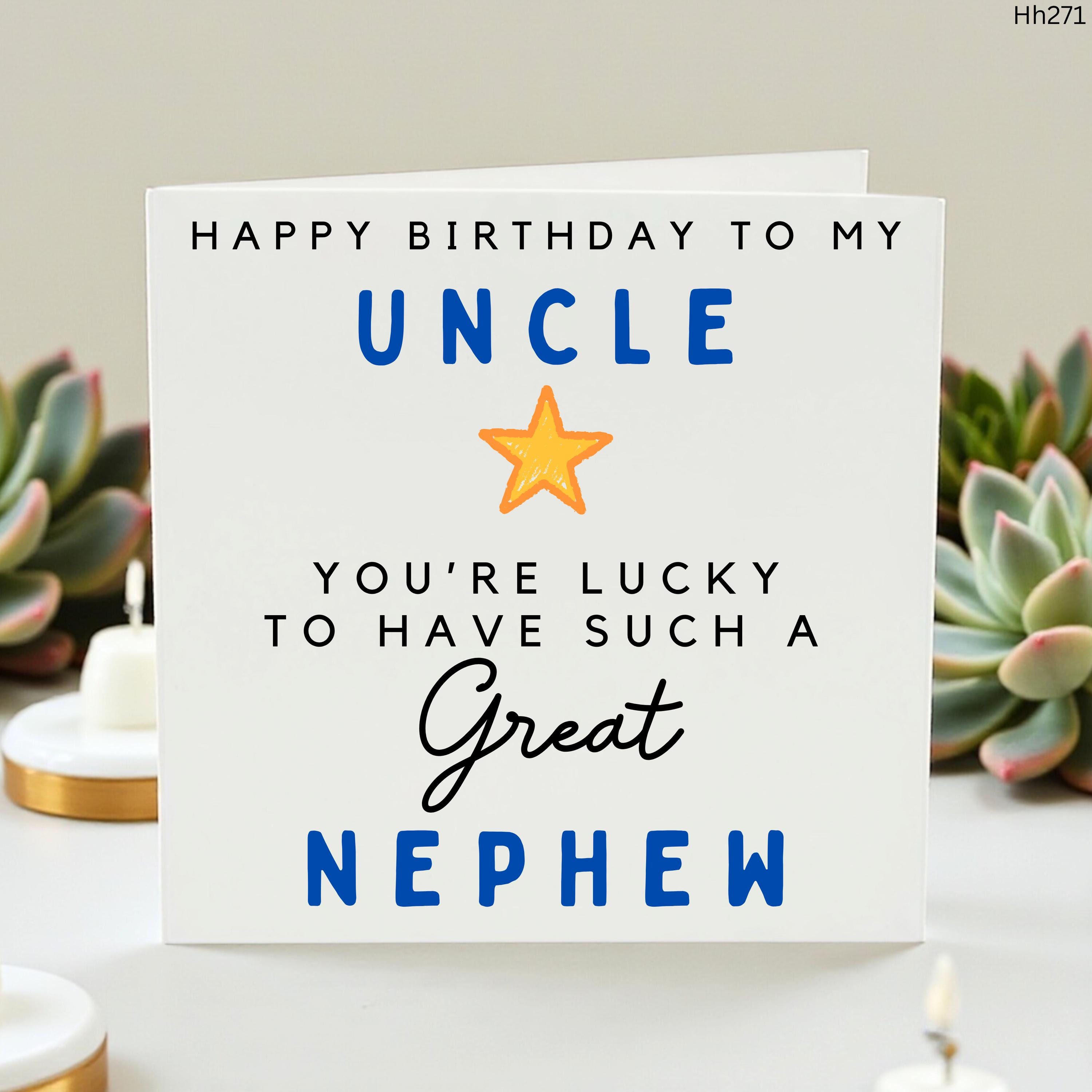 Funny Uncle Birthday Card from Nephew, Rude Uncle Birthday Card, Humorous Card for Uncle, Card for Him, Cheeky Uncle Birthday Gift, Birthday