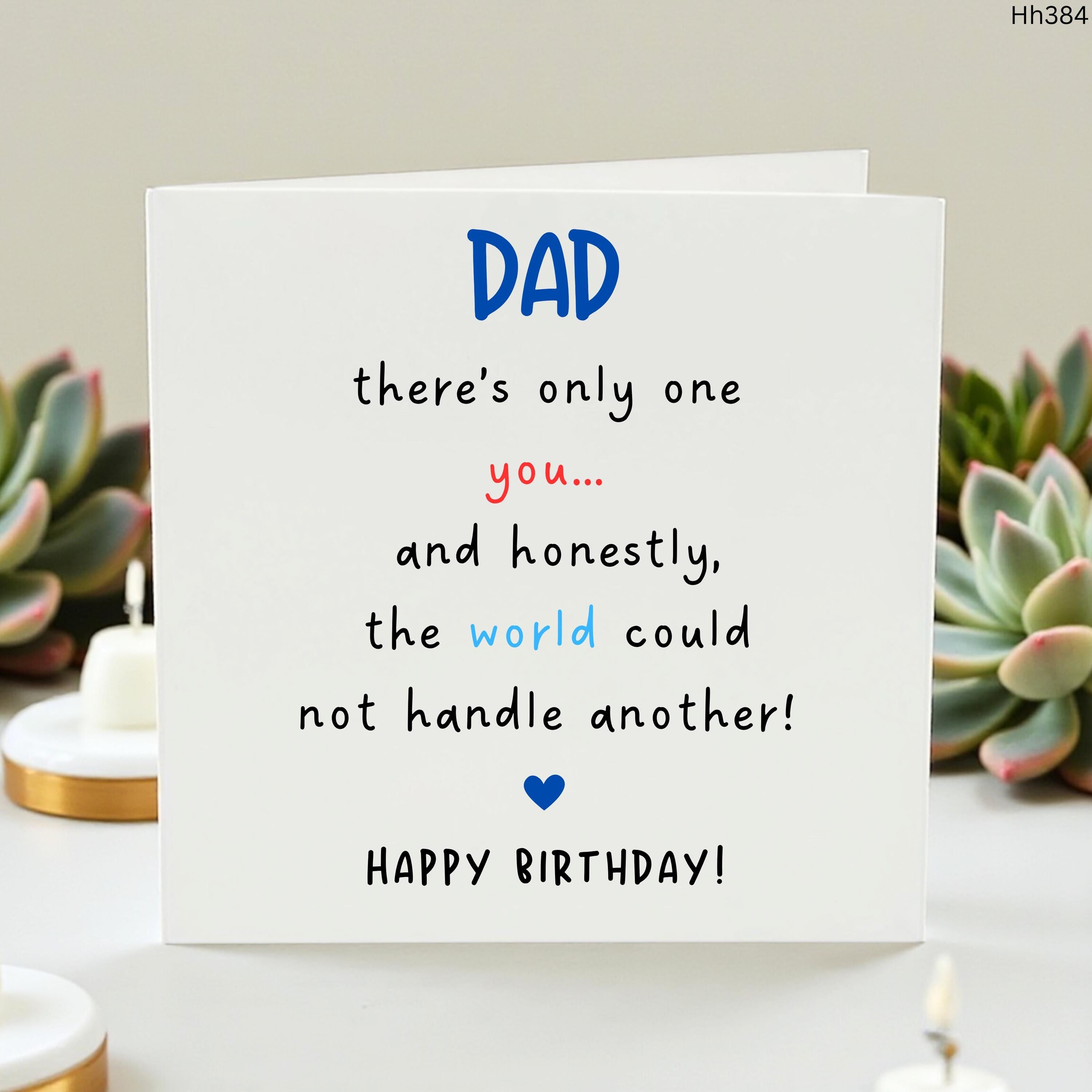 Funny Dad Birthday Card, Dad Birthday Card From Son or Daughter, Cheeky Father Birthday Card, Unique Dad Gift