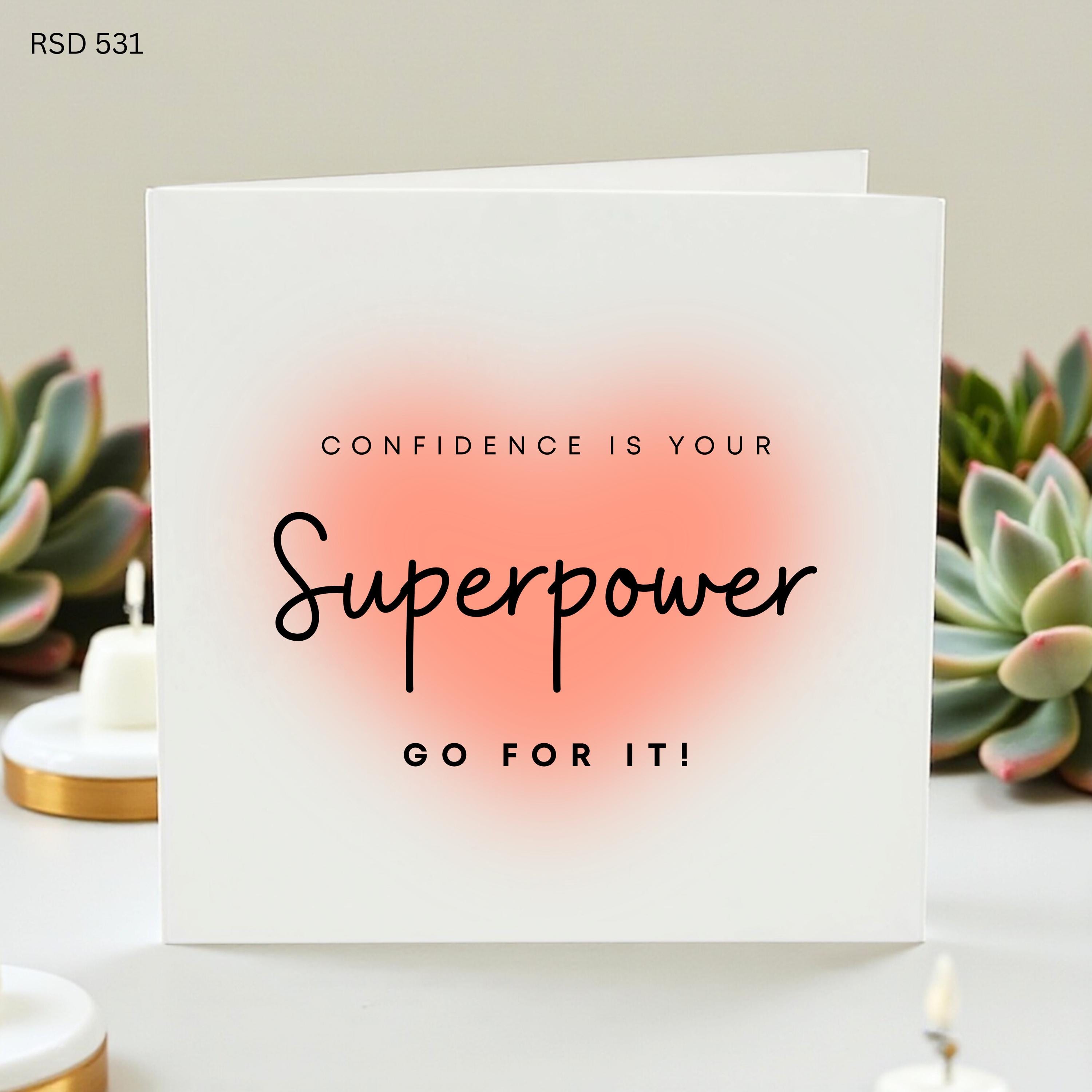 Confidence Card, Encouragement Card For Her, Good Luck Card, Motivational Greeting Card, New Job Exam Support Gift