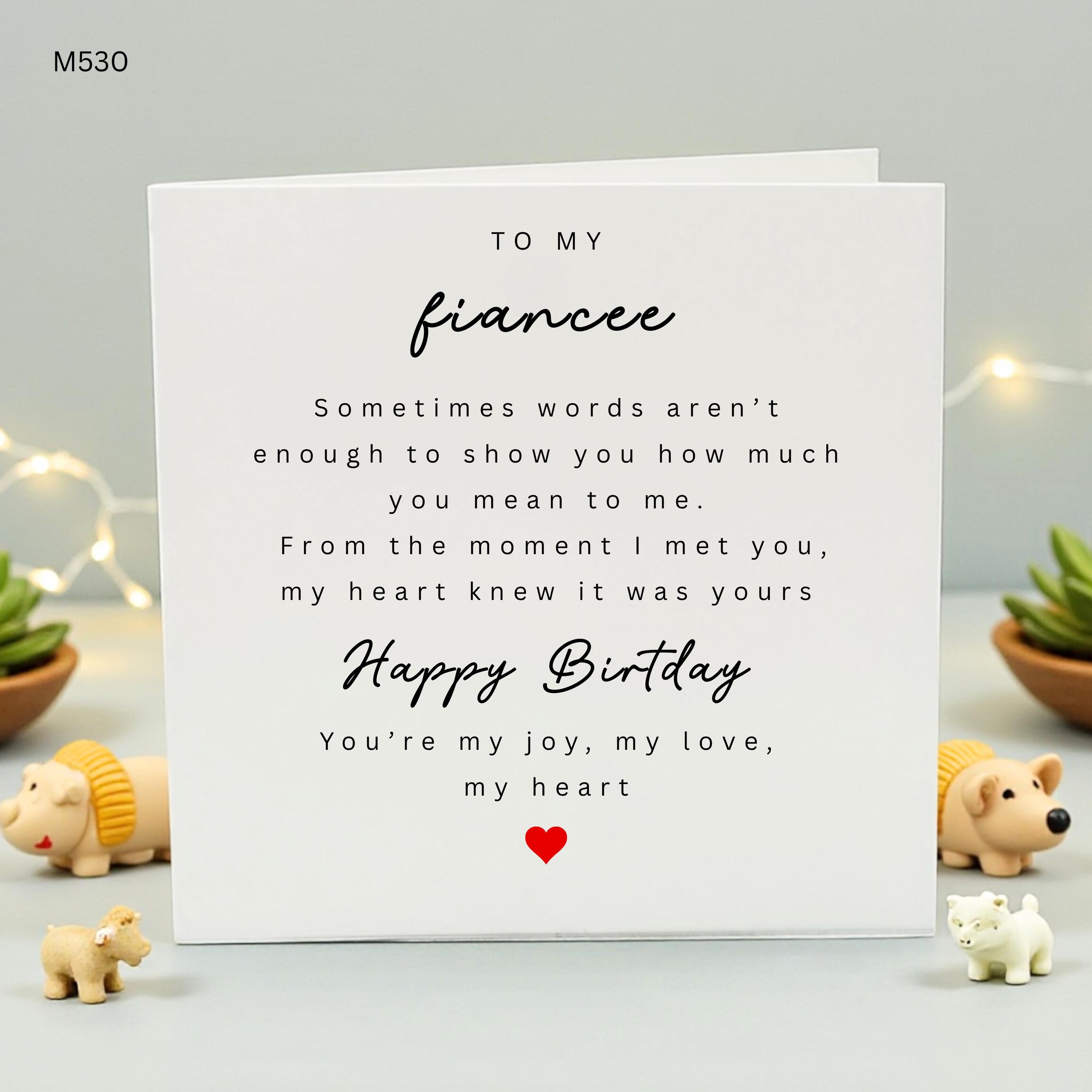 To My Fiancée Birthday Card, Happy Birthday Future Wife Card, Romantic Sentimental Birthday Gift for Fiancée, Bride to be Card, Future Mrs
