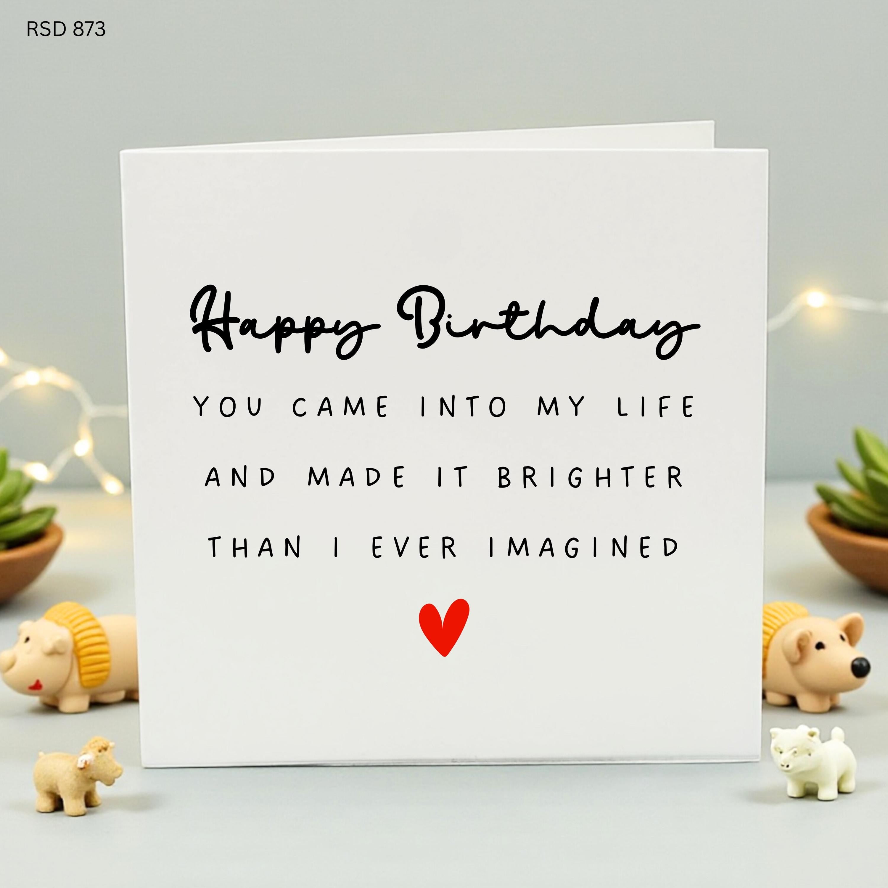 Sentimental Birthday Card for Partner, Romantic Birthday Card for Boyfriend Girlfriend, Heartfelt Wife Husband Birthday Gift, Brighter Life