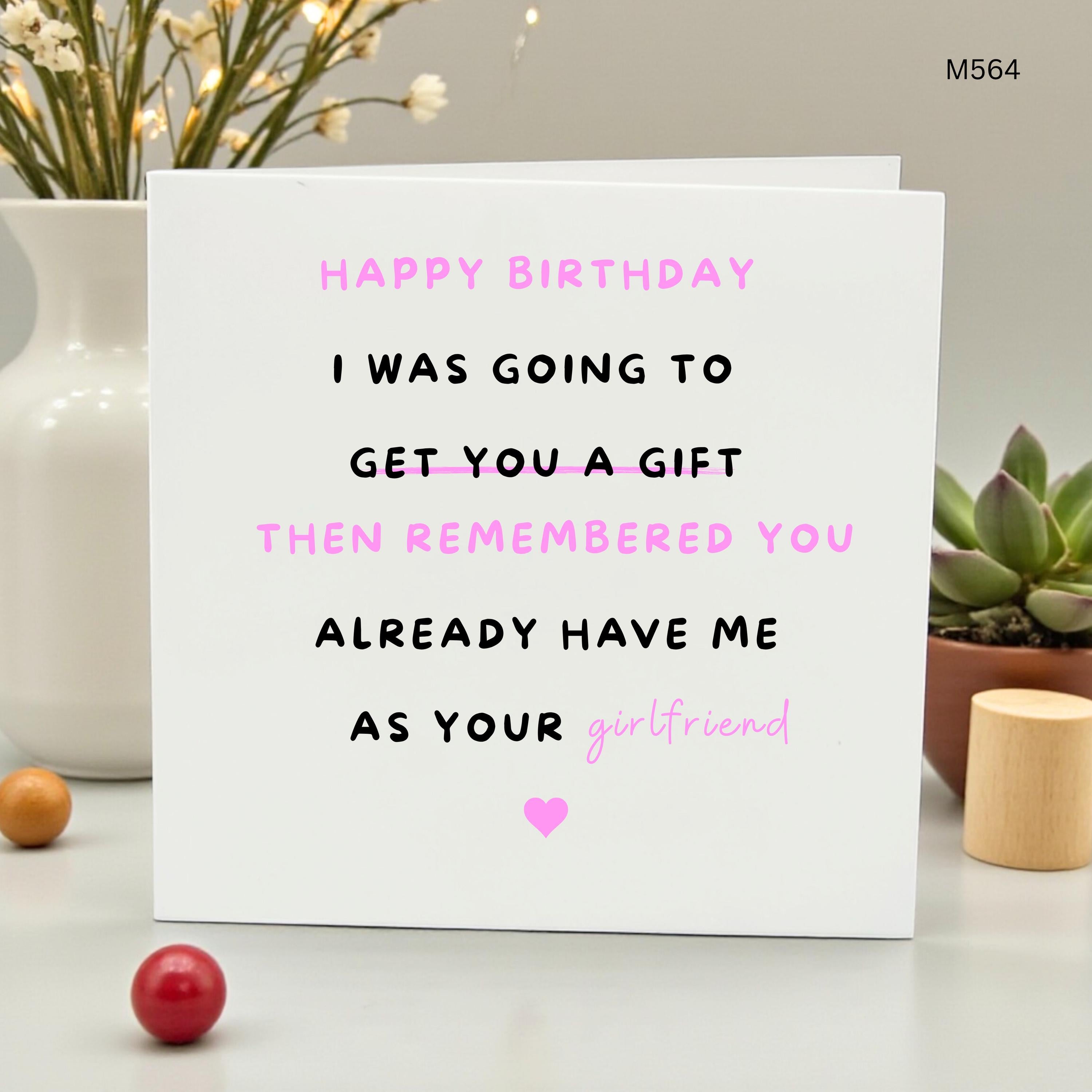 Funny Birthday Card for Boyfriend or Husband, Cheeky Girlfriend Birthday Gift, Rude Birthday Card for Him, Humorous Partner Card, Joke Card