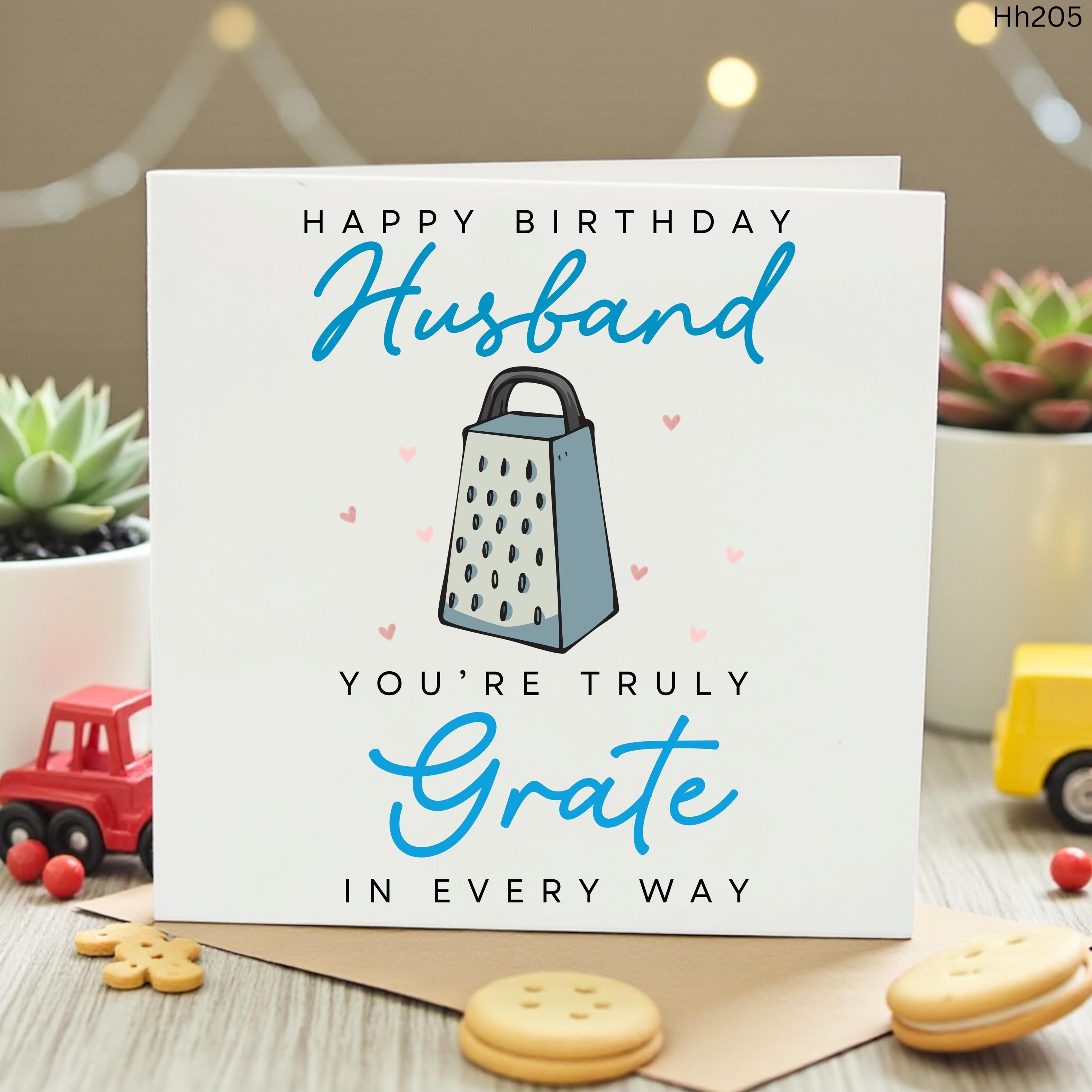 Funny Husband Birthday Card Cute Birthday Card for Husband Punny Greeting Card Cute Grater Card Pun Birthday Card Card for Him Cute Pun