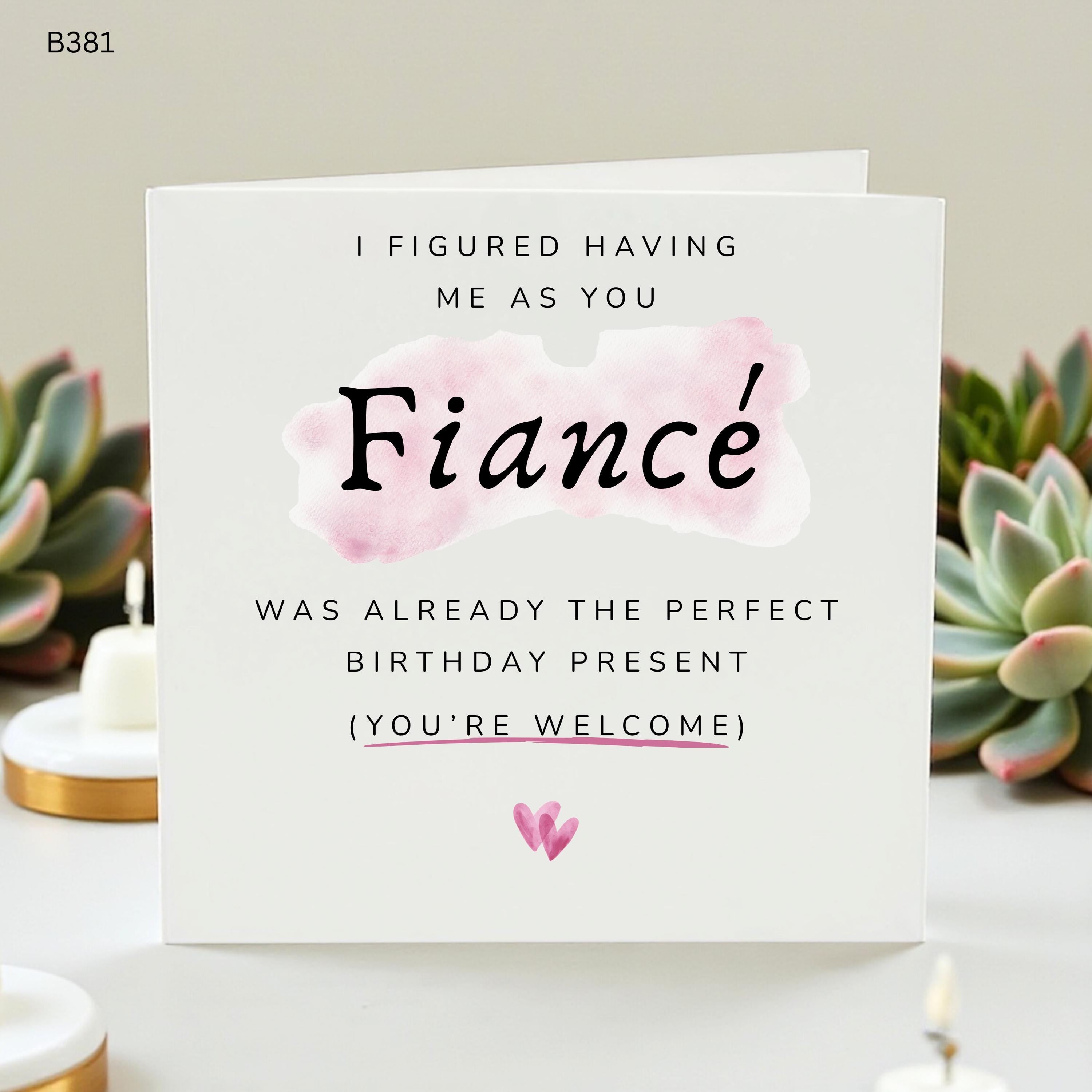 Funny Fiancé Birthday Card, Cheeky Birthday Card for Fiancé, Rude Fiancé Card, Sarcastic Groom to Be Birthday Gift, Perfect Birthday Present