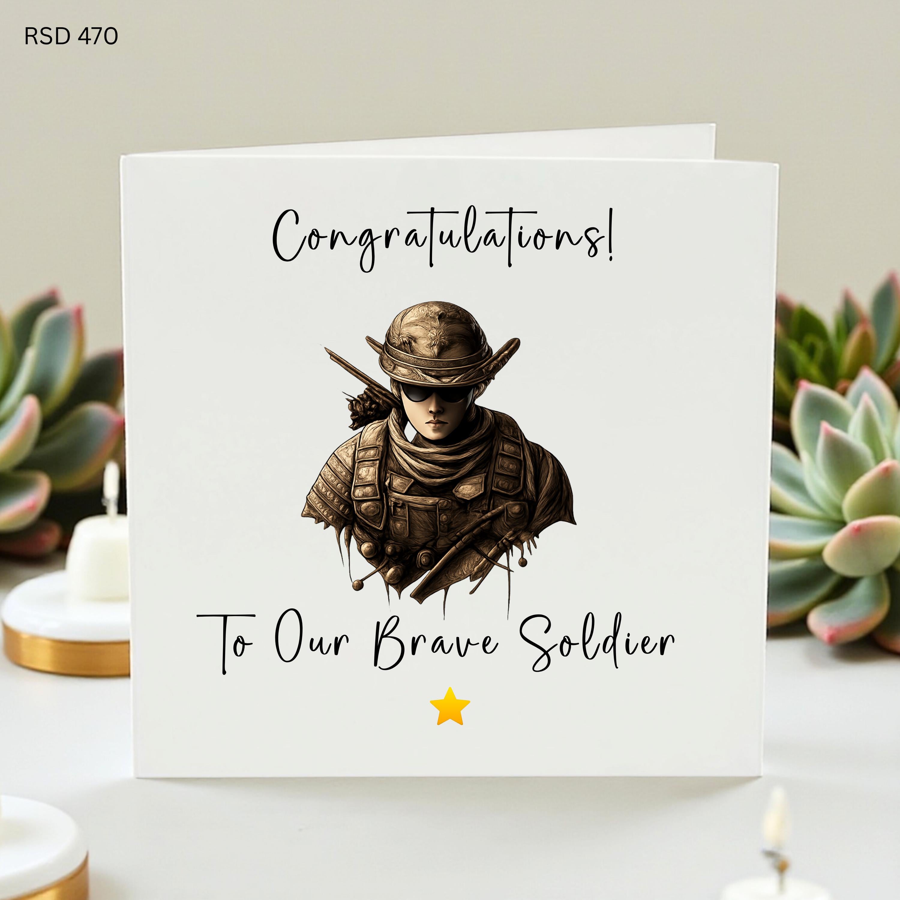 Personalized Military Congratulations Card, Custom Name To Our Brave Soldier Greeting Card, Proud Army Homecoming Card, Deployment Support