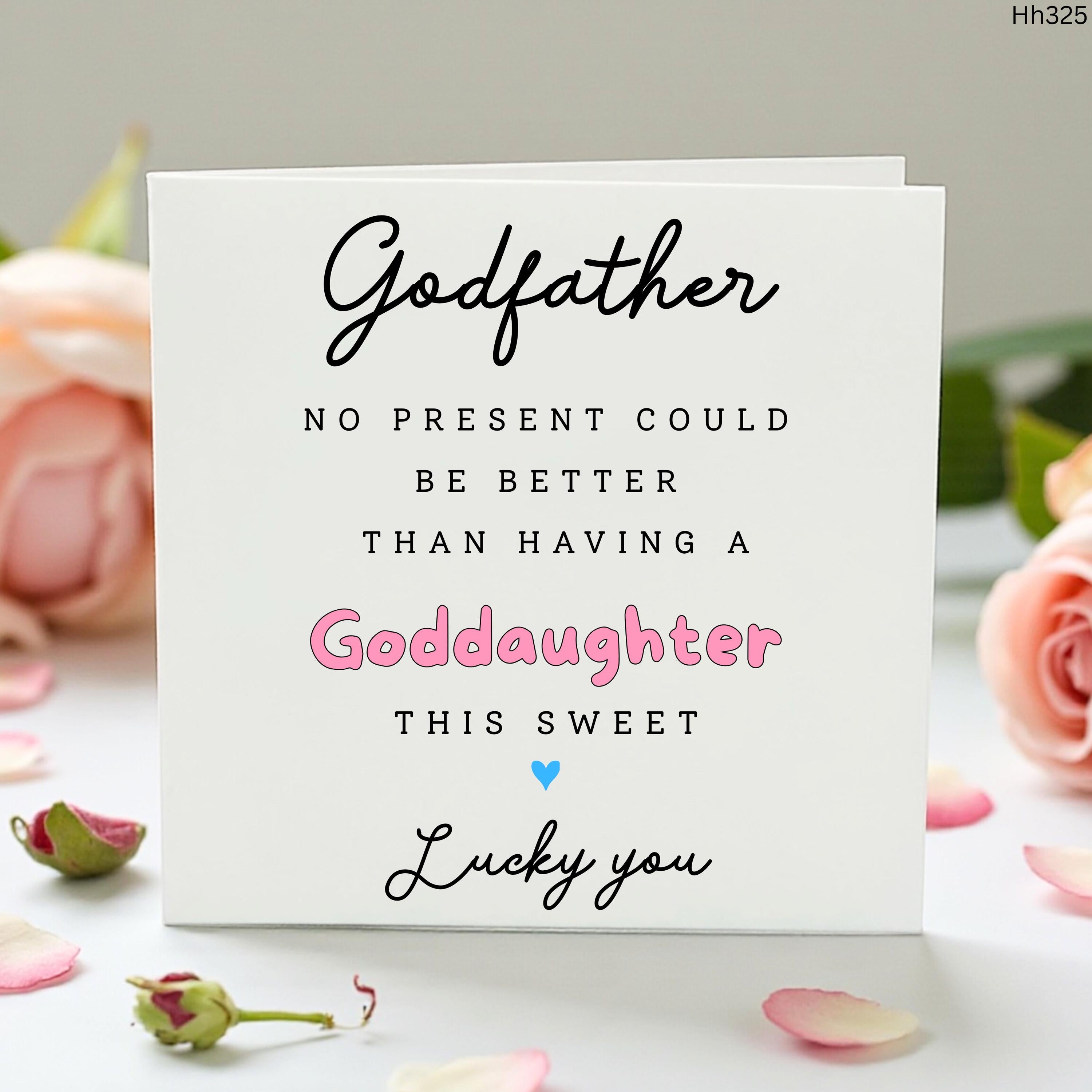 Funny Godfather Birthday Card from Goddaughter - Sarcastic Godparent Birthday Gift - Sweet Goddaughter Joke Greeting Card for Him