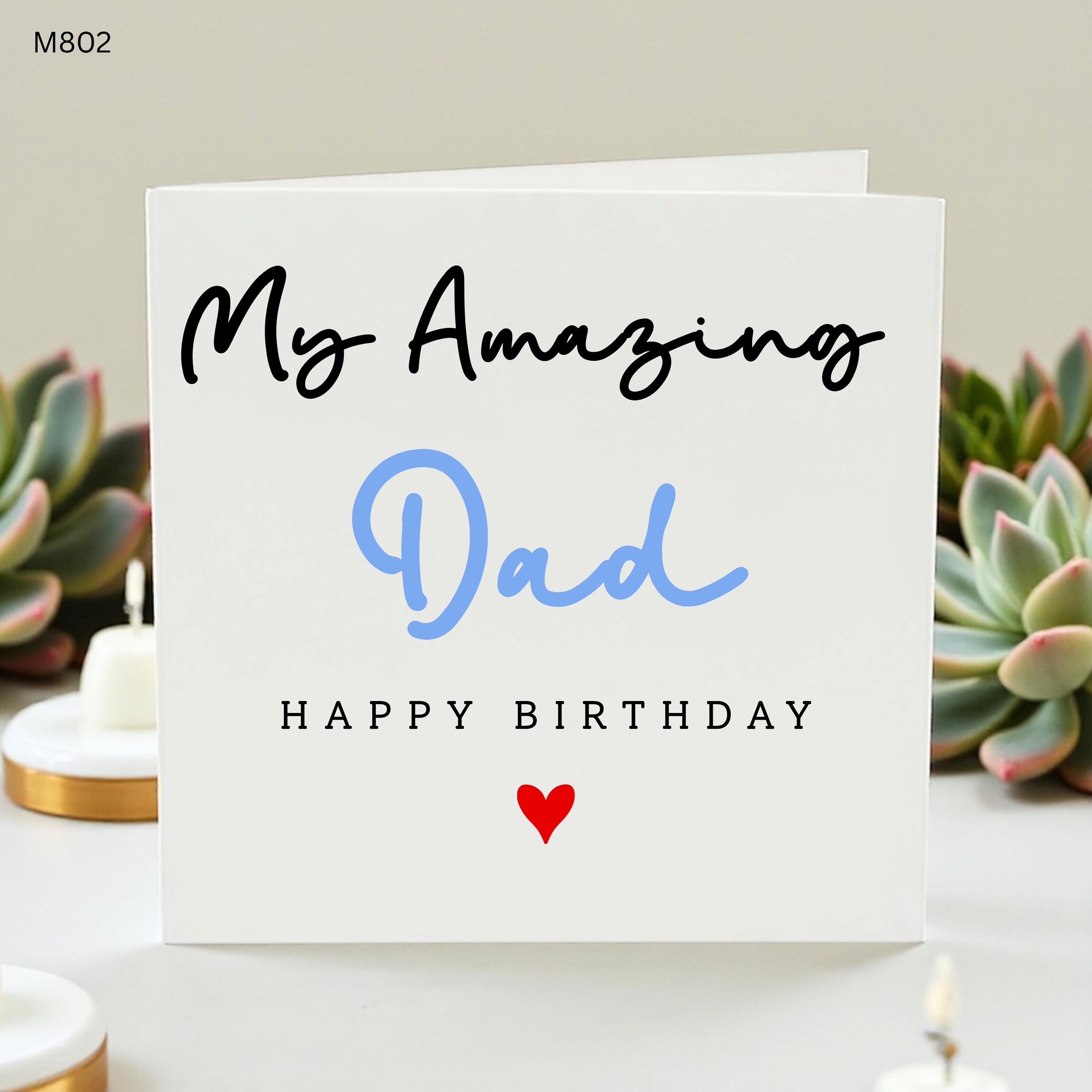 Amazing Dad Birthday Card, My Amazing Dad Card, Father Birthday Card From Son Daughter, Cute Simple Dad Gift