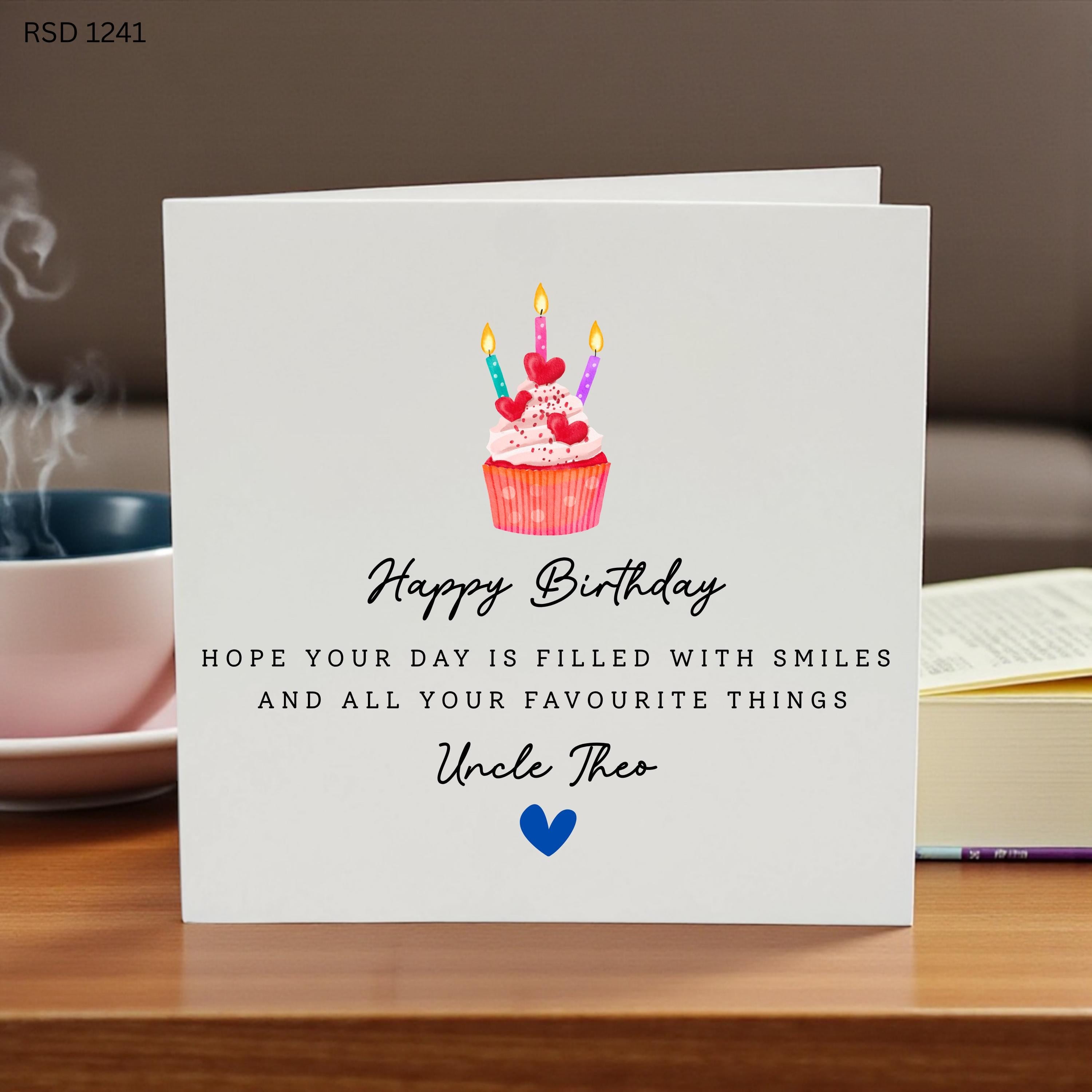 Personalised Uncle Birthday Card, Happy Birthday Uncle Card, Custom Name Birthday Card, Uncle Birthday Gift, Special Uncle Birthday