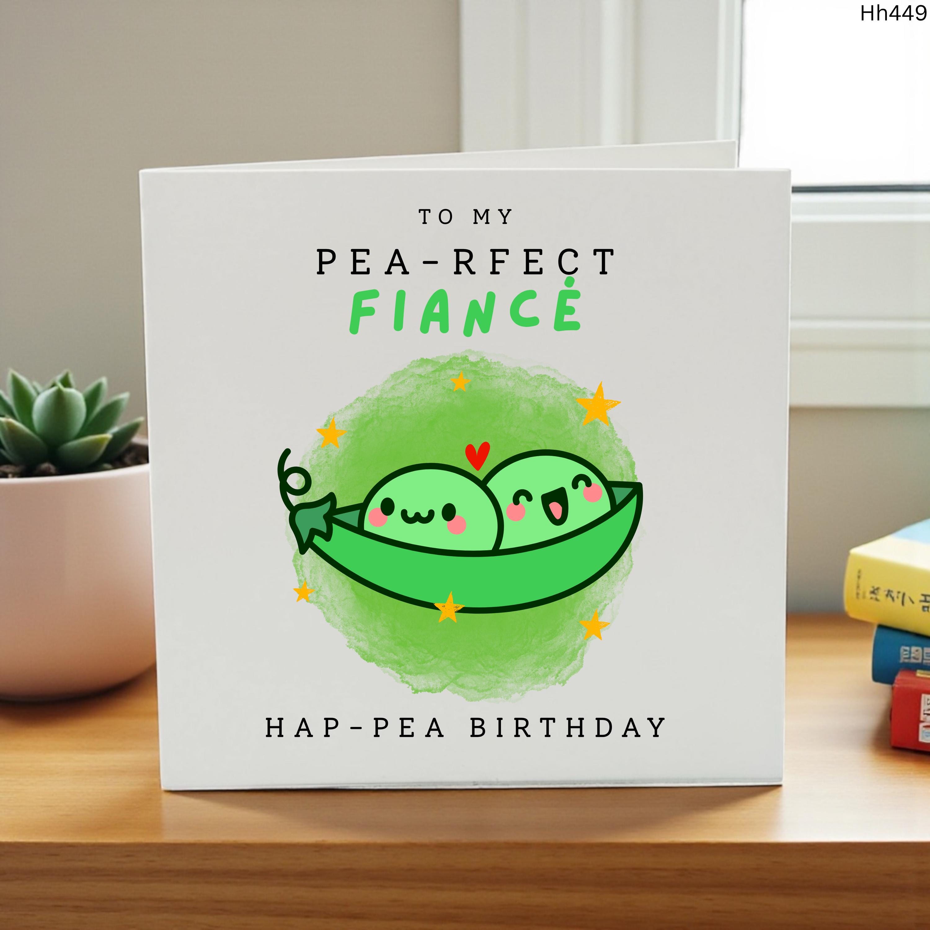 Fiancé Birthday Card, Funny Fiance Birthday Card, Cute Fiance Card, Future Husband Birthday Card, Pea Perfect Fiance Gift