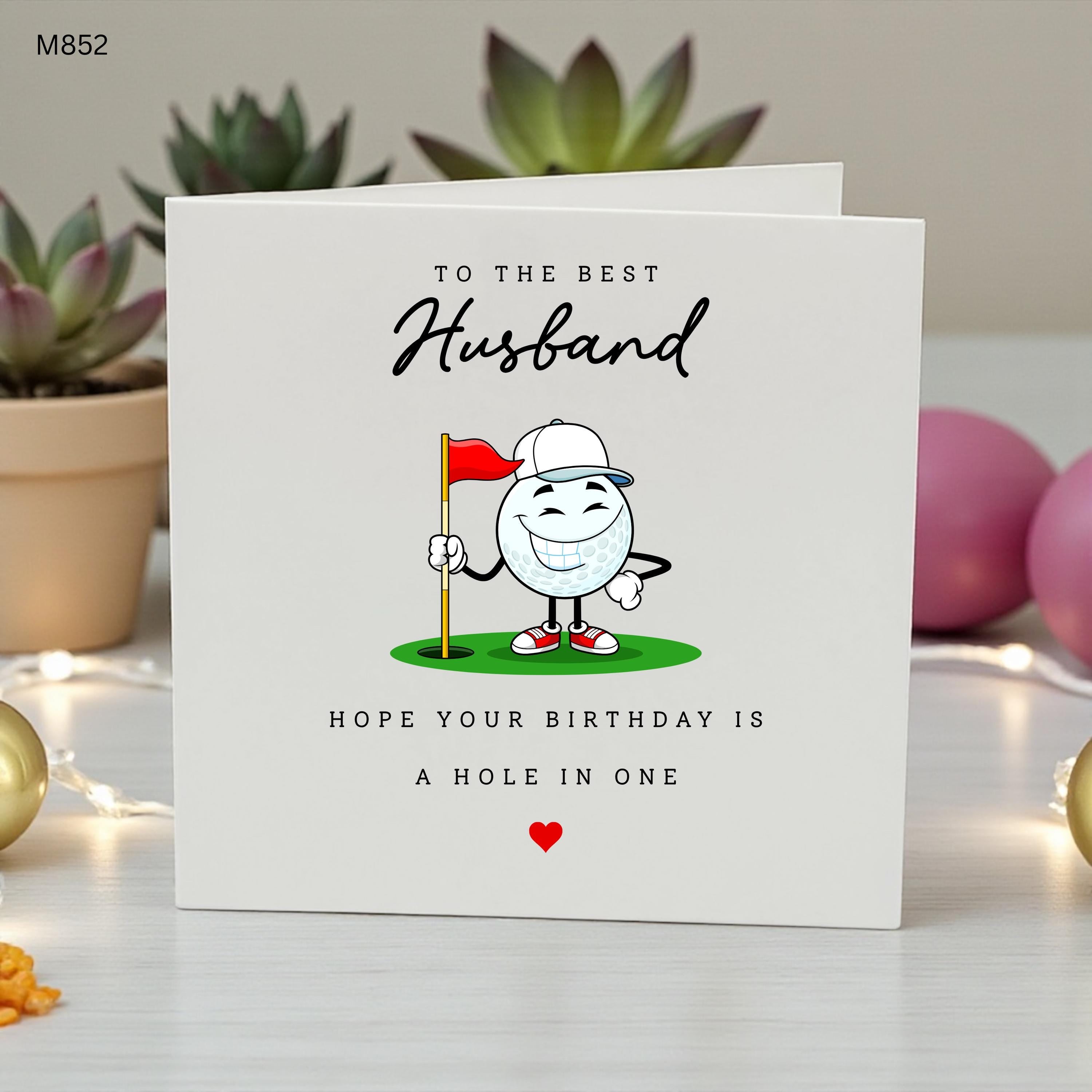 Husband Birthday Card, Golf Birthday Card for Husband, Funny Golf Lover Card, Golfer Birthday Card, Husband Birthday Gift