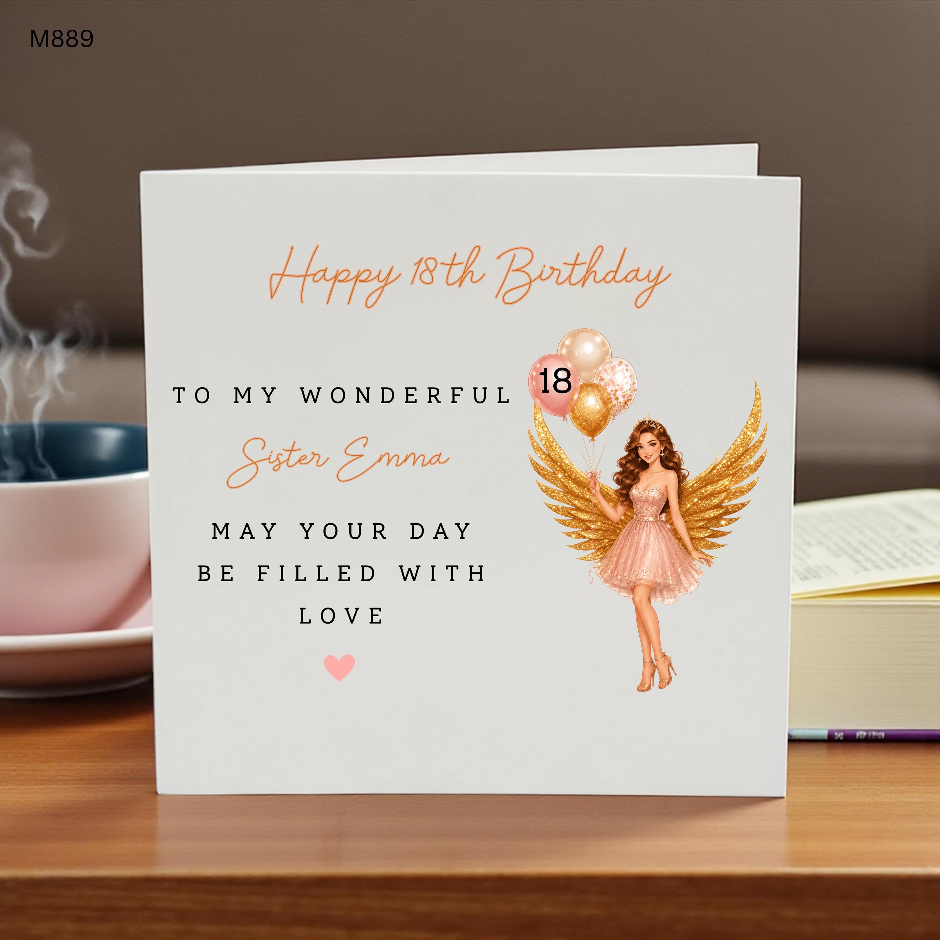 Personalised Unicorn 5th Birthday Card for Girls, Custom Name Unicorn Birthday Card, Magical Princess Birthday Card for Daughter Niece