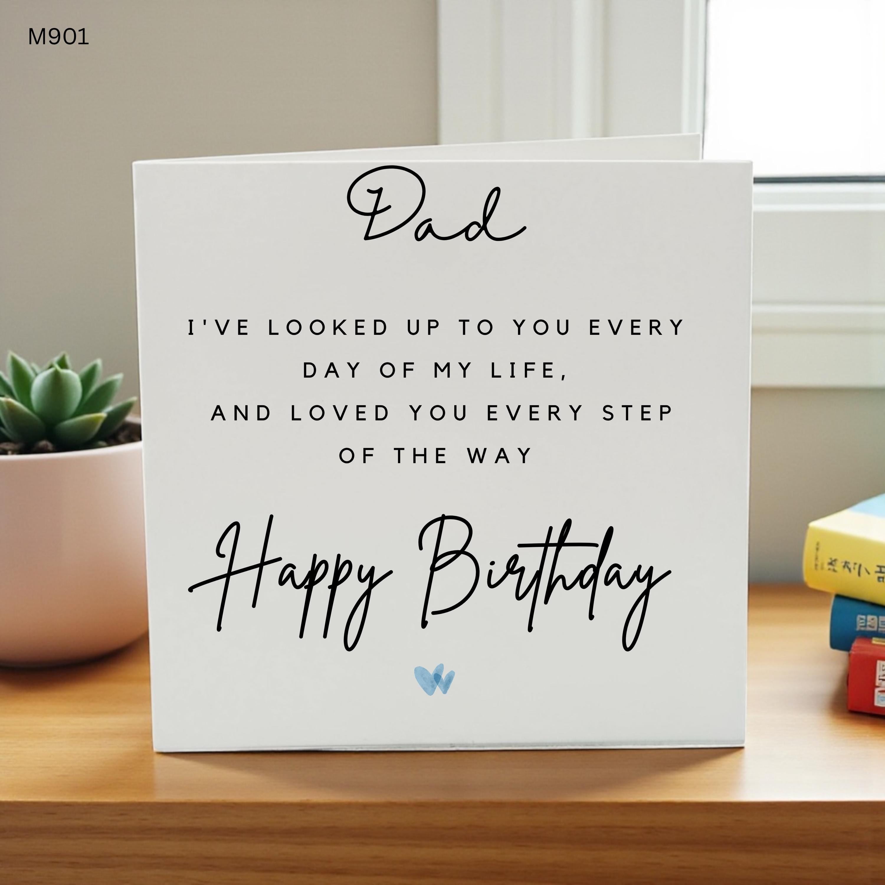 Dad Birthday Card From Son or Daughter, Meaningful Dad Birthday Card, Happy Birthday Dad Card, Sentimental Father Birthday Card