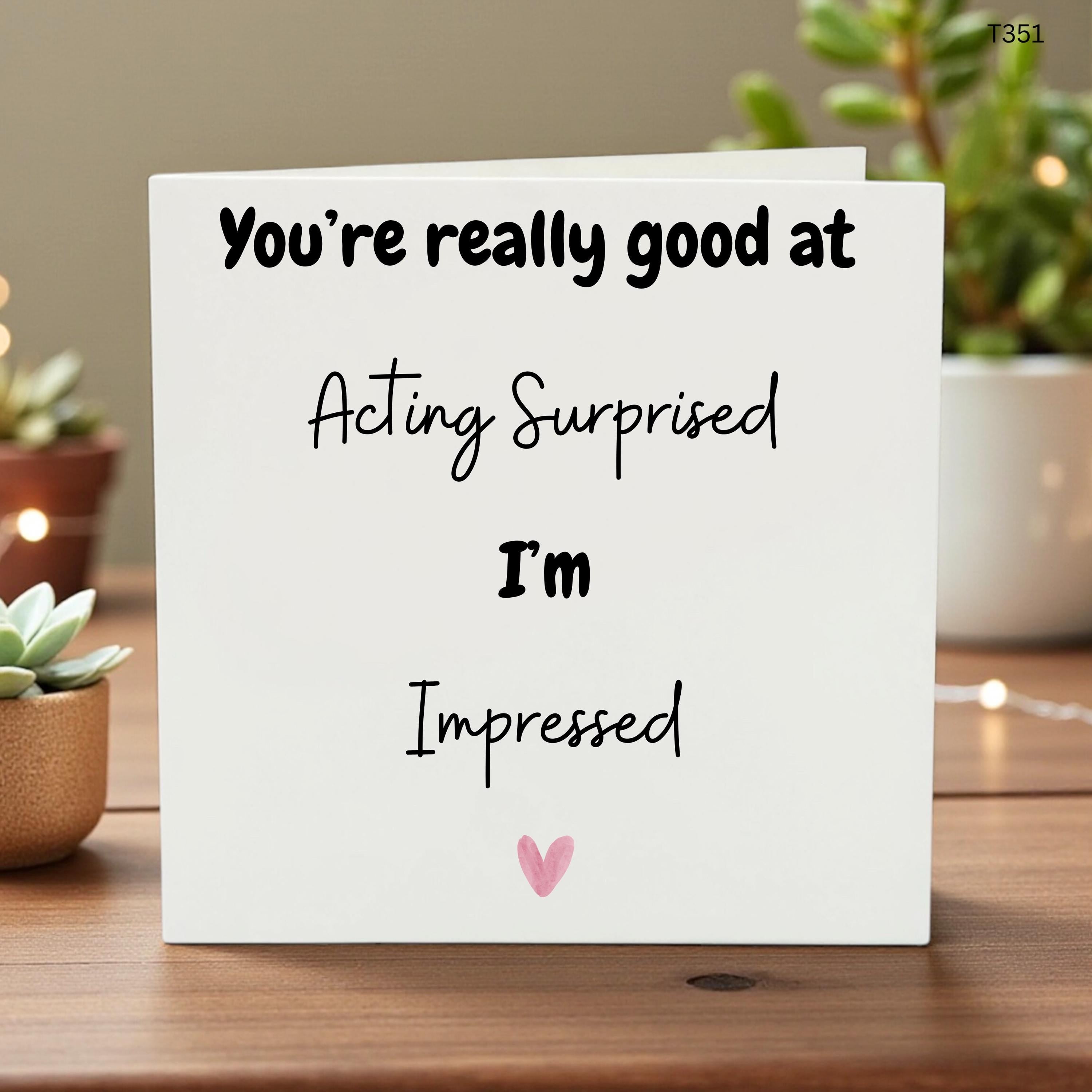 Funny Pregnancy Announcement Card, You’re Really Good At Acting Surprised, Baby Reveal Card For Grandparents, New Baby Surprise