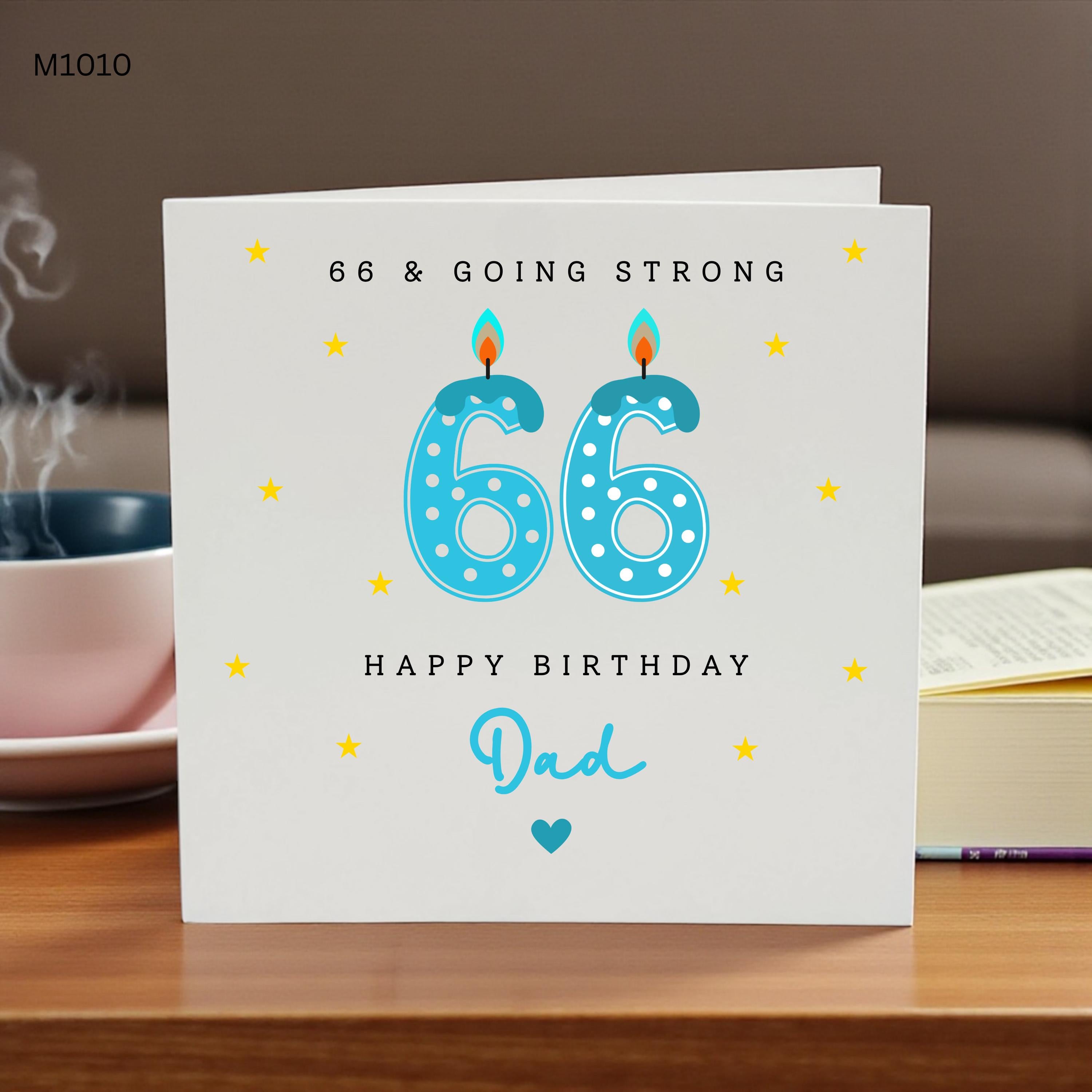 66th Birthday Card for Dad, Happy 66th Birthday Dad Card, 66 and Going Strong Birthday Card, Father Birthday Card, Personalised Card