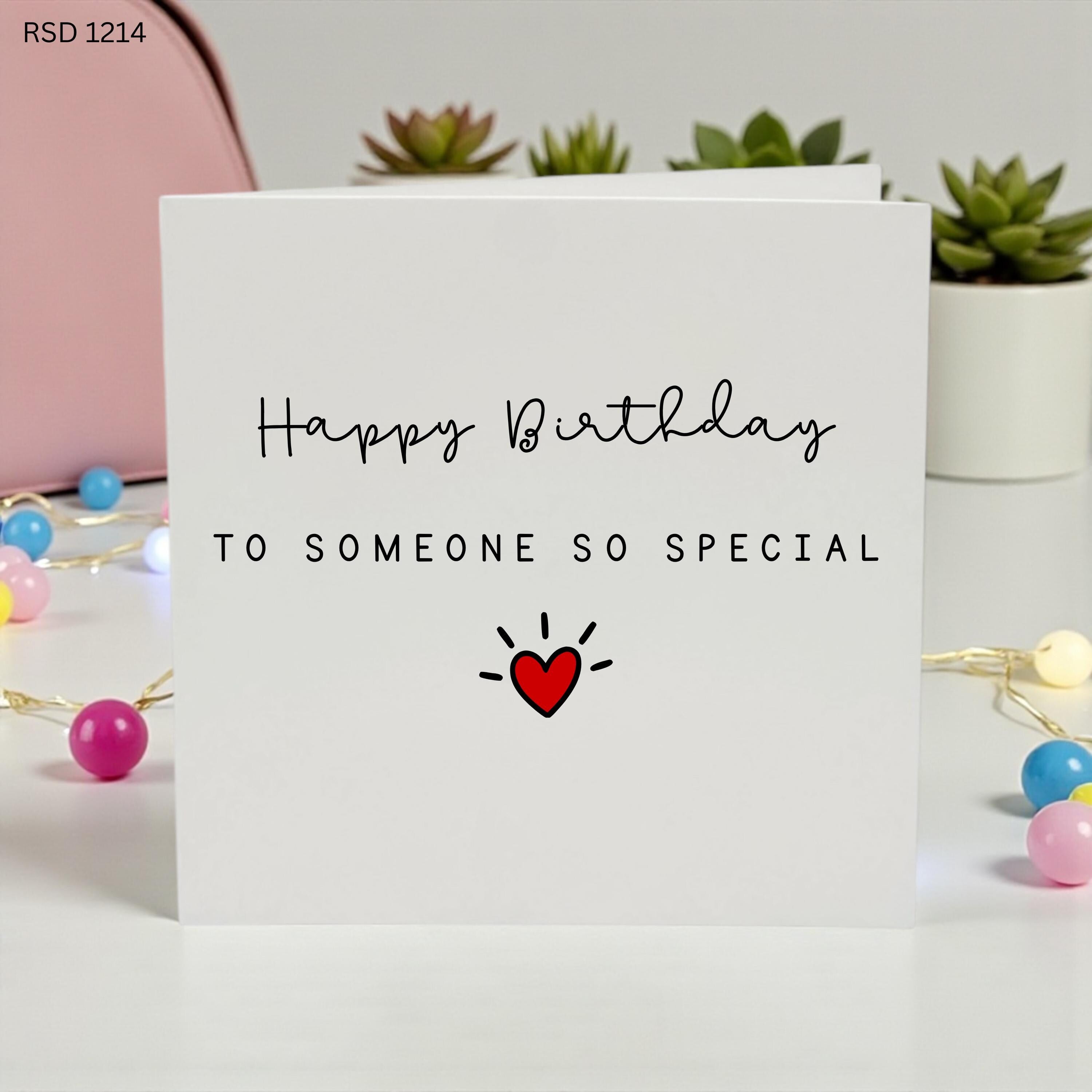 Personalised Birthday Card for Someone Special, Custom Name Birthday Card, Minimalist Birthday Card, Elegant Happy Birthday Card, Birthday