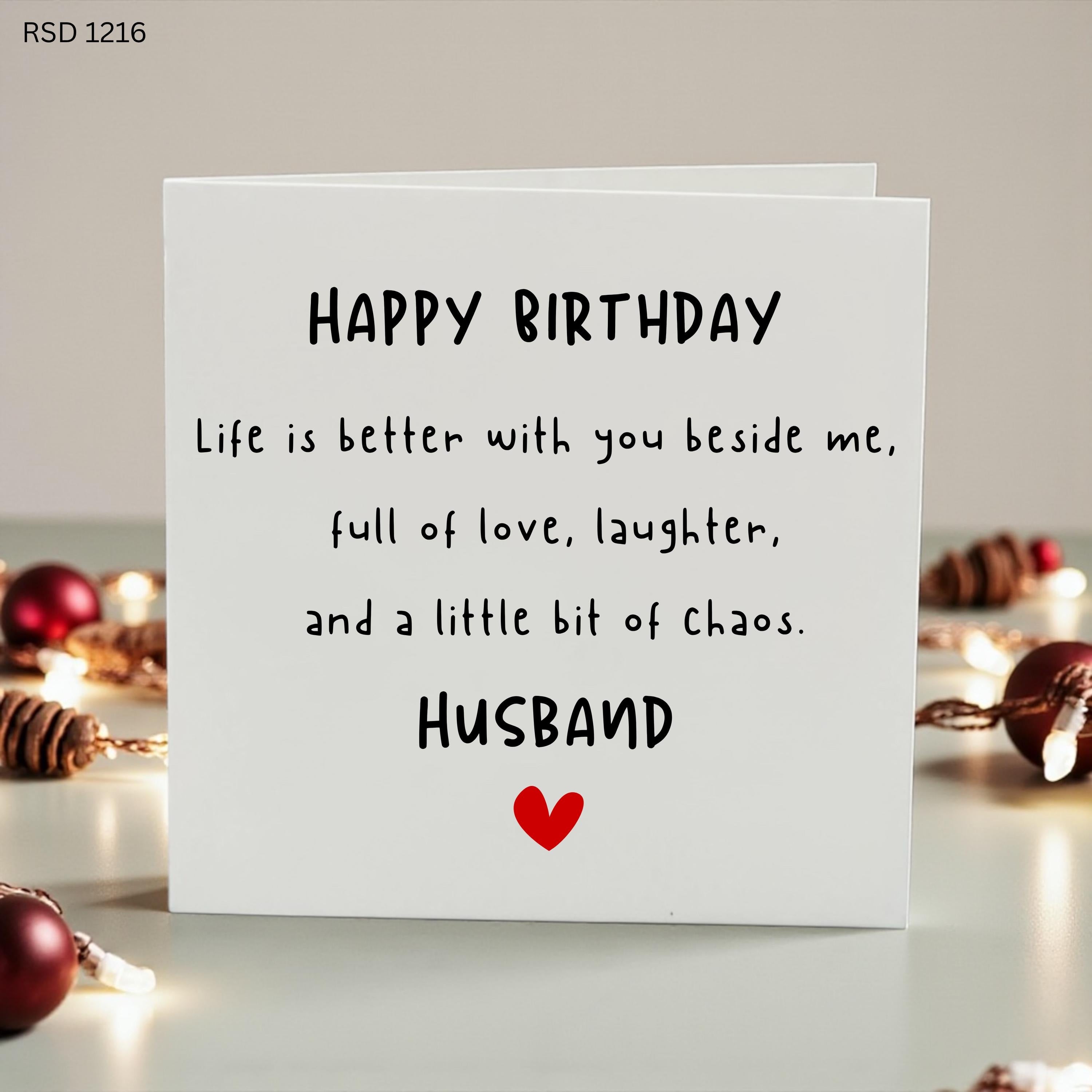 Personalised Husband Birthday Card, Romantic Birthday Card for Husband, Funny Husband Birthday Card, Happy Birthday Husband Card, Custom