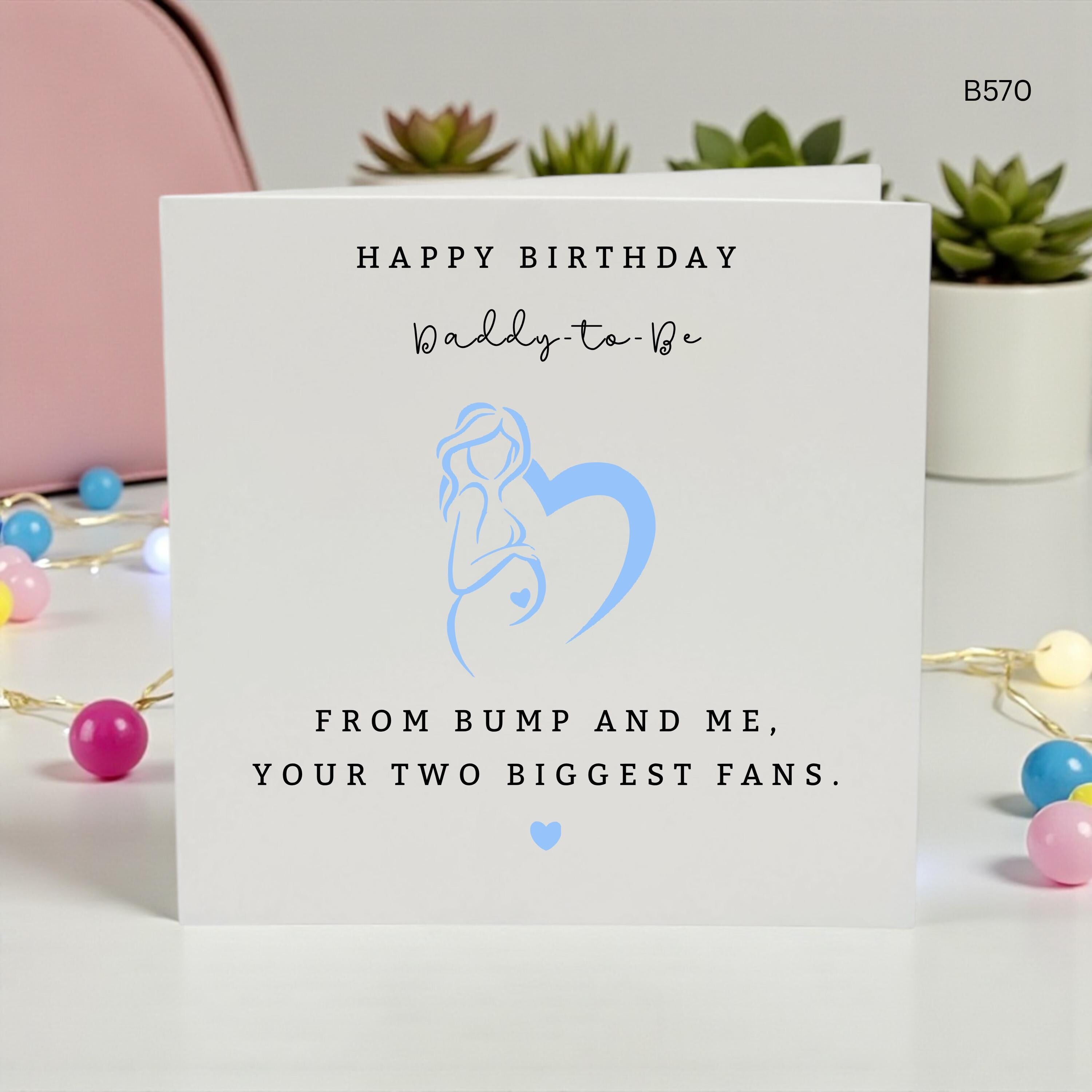Daddy To Be Birthday Card, Happy Birthday Daddy To Be Card, From Bump and Me Card, Expecting Dad Birthday Card, Dad To Be Gift, Pregnancy
