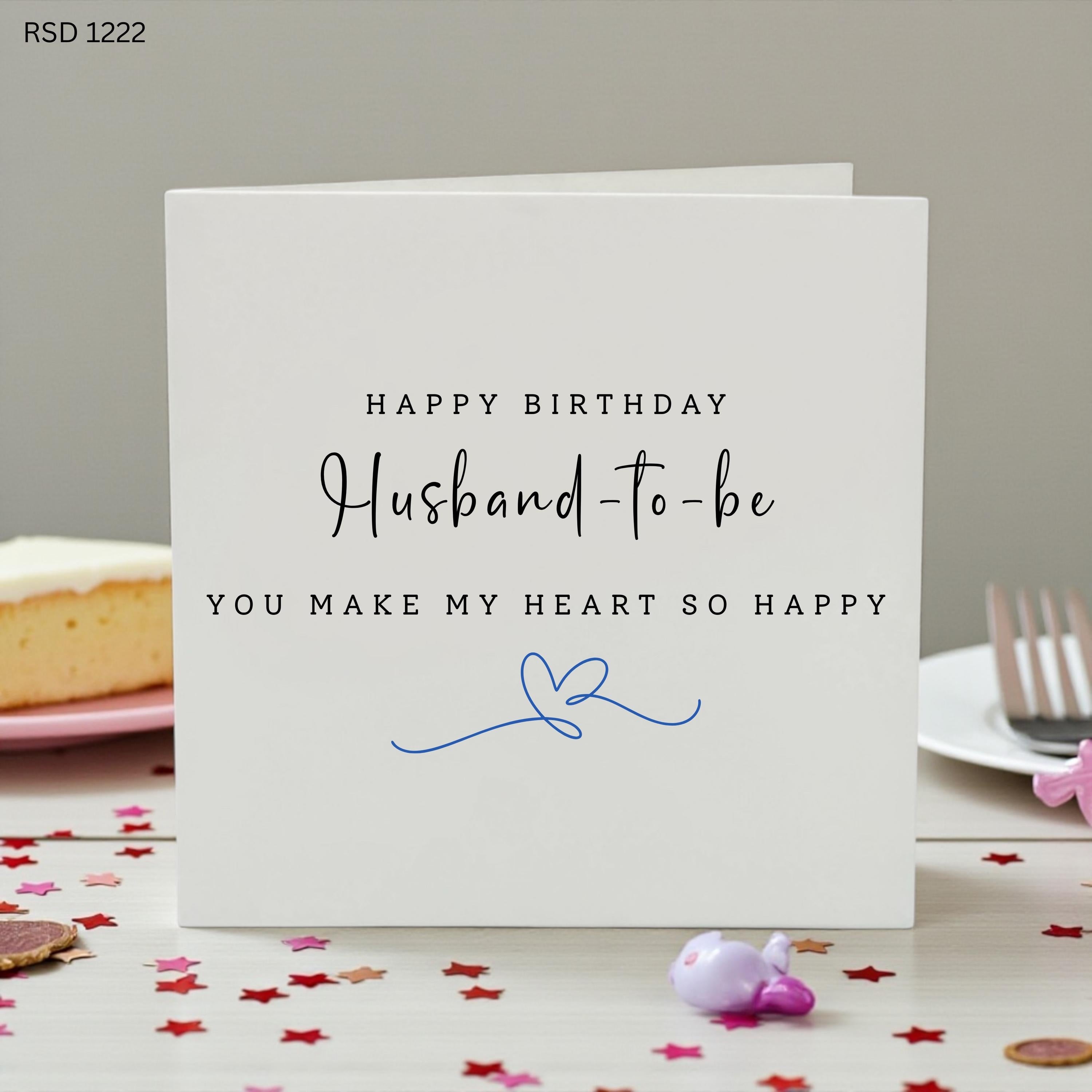 Birthday Card for Husband To Be, Fiancé Birthday Card, Future Husband Birthday Card Romantic Birthday Card for Fiance, Personalised Birthday