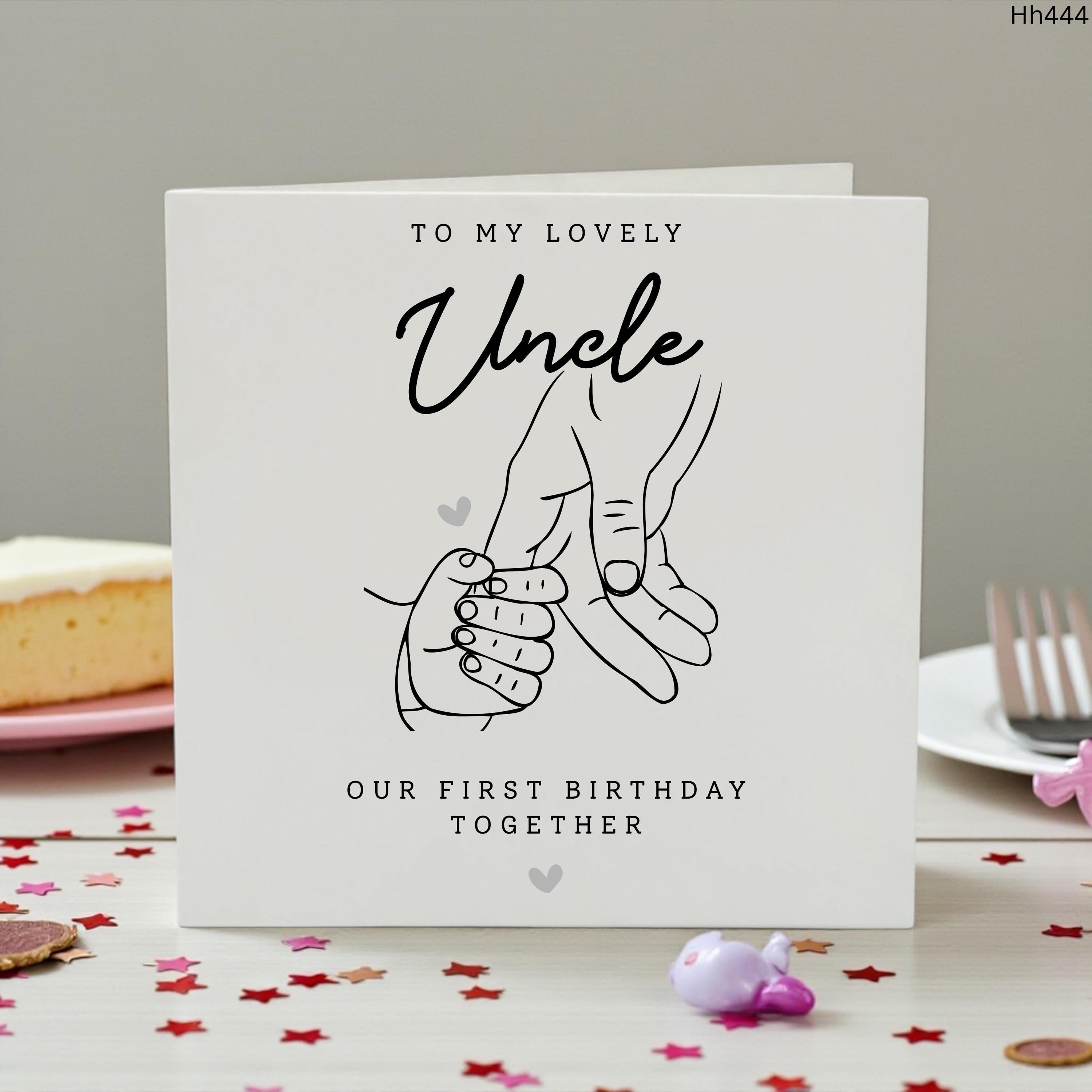 First Birthday With Uncle Card, Uncle Birthday Card From Niece or Nephew, Special Uncle Gift, First Birthday Together Keepsake