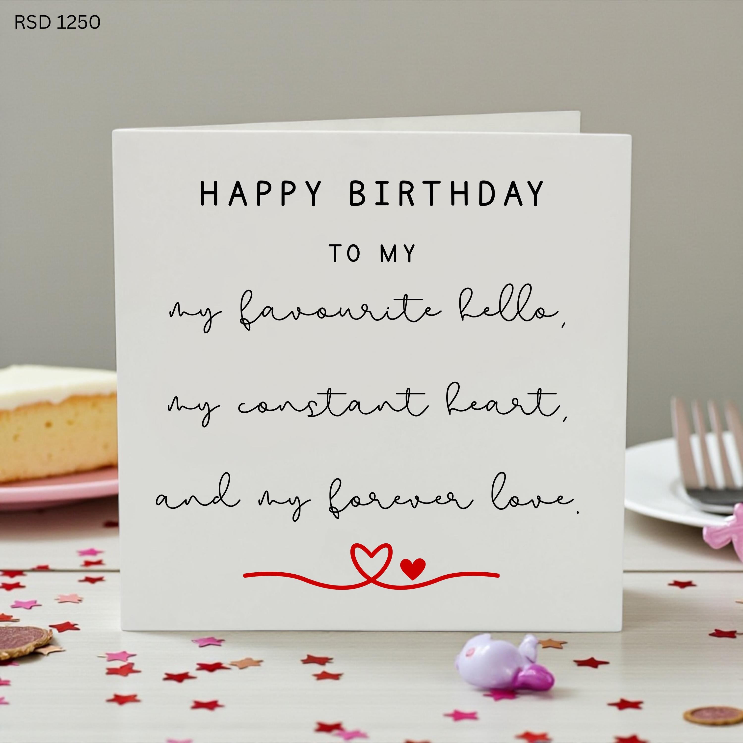 Romantic Birthday Card for Wife, Happy Birthday My Forever Love Card, Girlfriend Birthday Card, Partner Birthday Card, Personalised Love