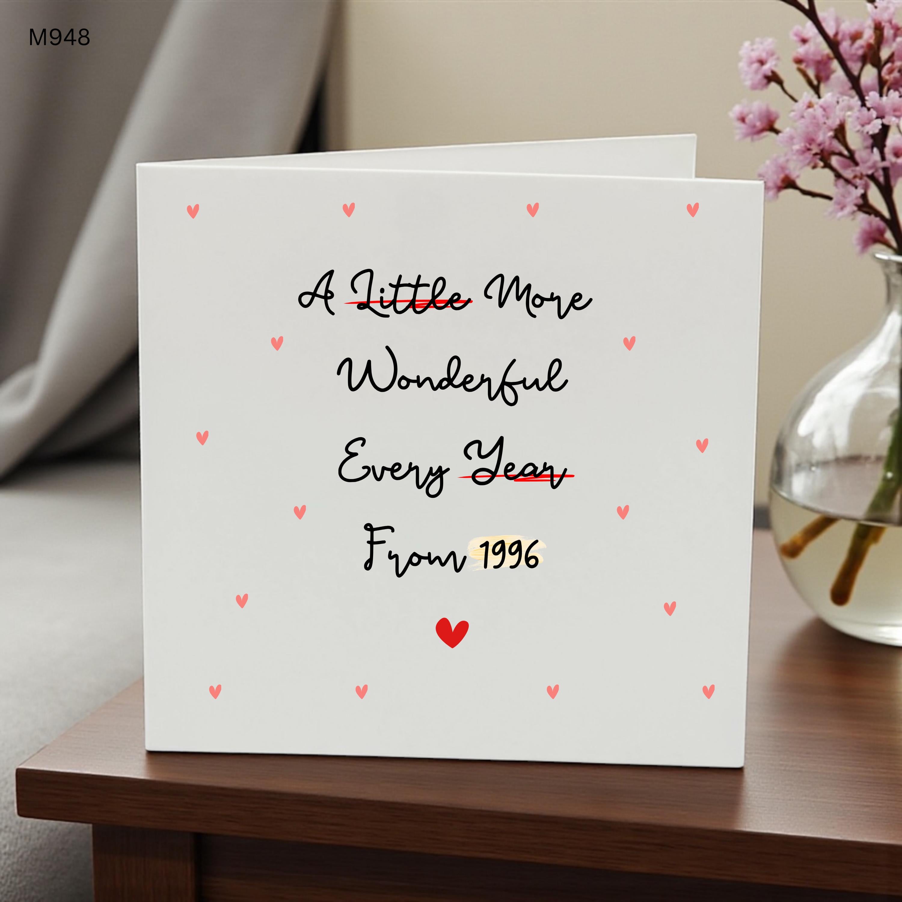 1996 Birthday Card, 29th Birthday Card 1996, Born In 1996 Card, Funny 29th Birthday Gift, Birthday Card For Her, Birthday Card For Him,