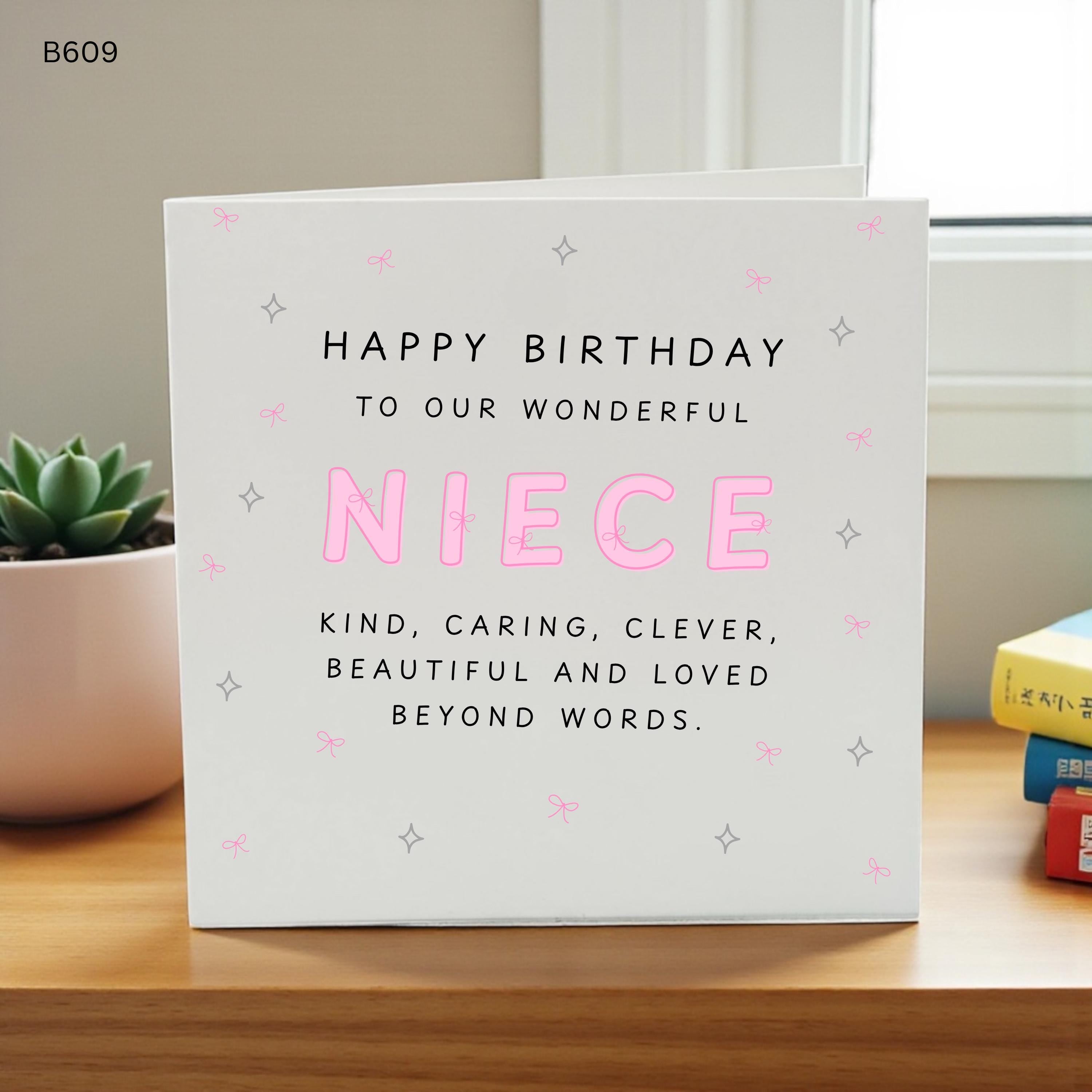 Personalised Niece Birthday Card, Birthday Card For Niece, Special Niece Birthday Card, Niece Keepsake Card, Lovely Niece Birthday Gift