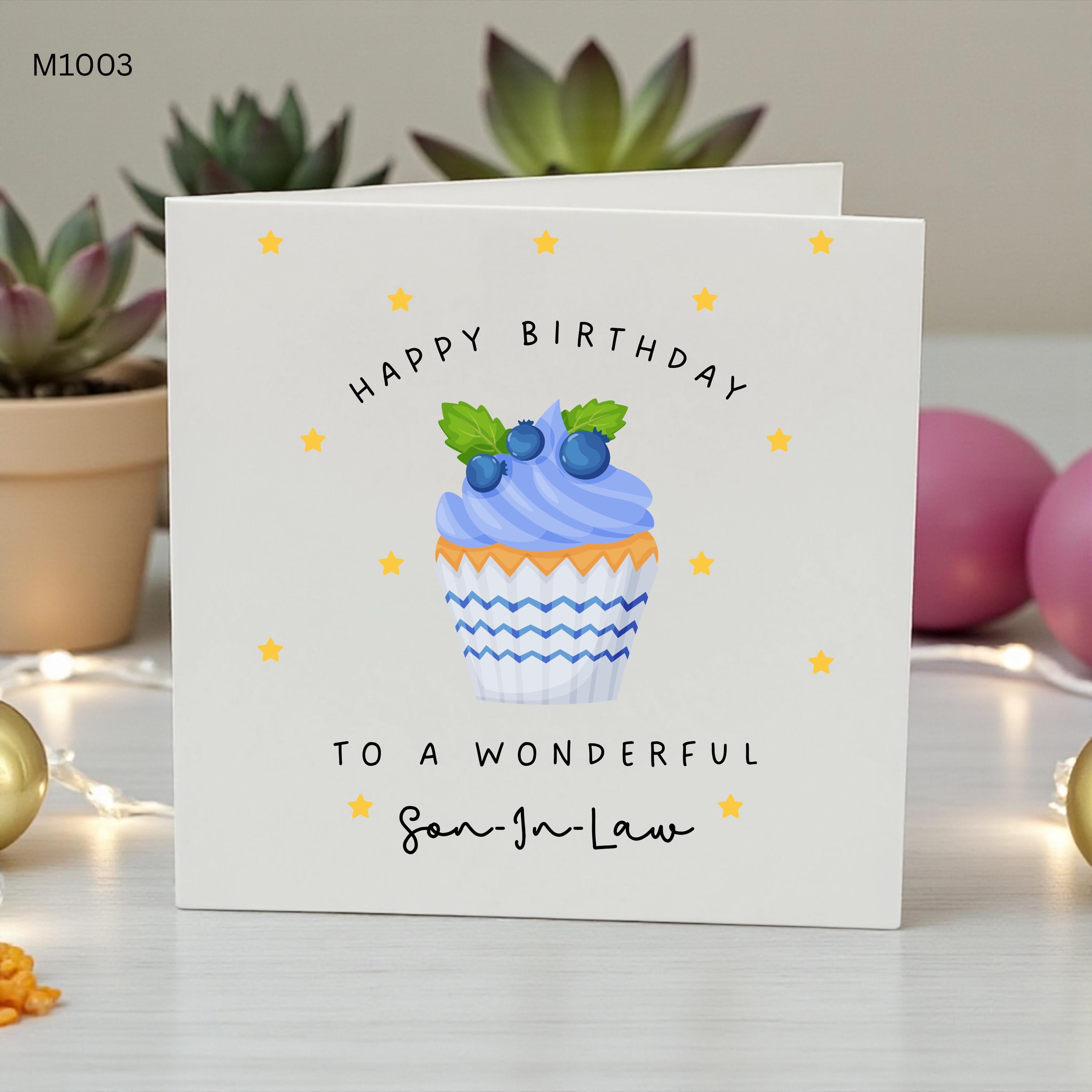 Birthday Card for Son In Law, Happy Birthday Son In Law Card, Wonderful Son In Law Birthday Card, Family Birthday Greeting Card